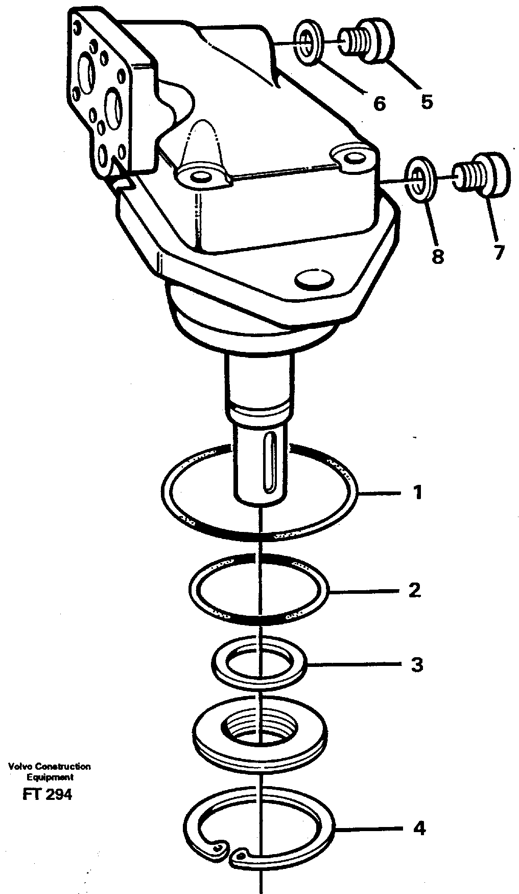 Hydraulic motor, slew — volvo parts diagram