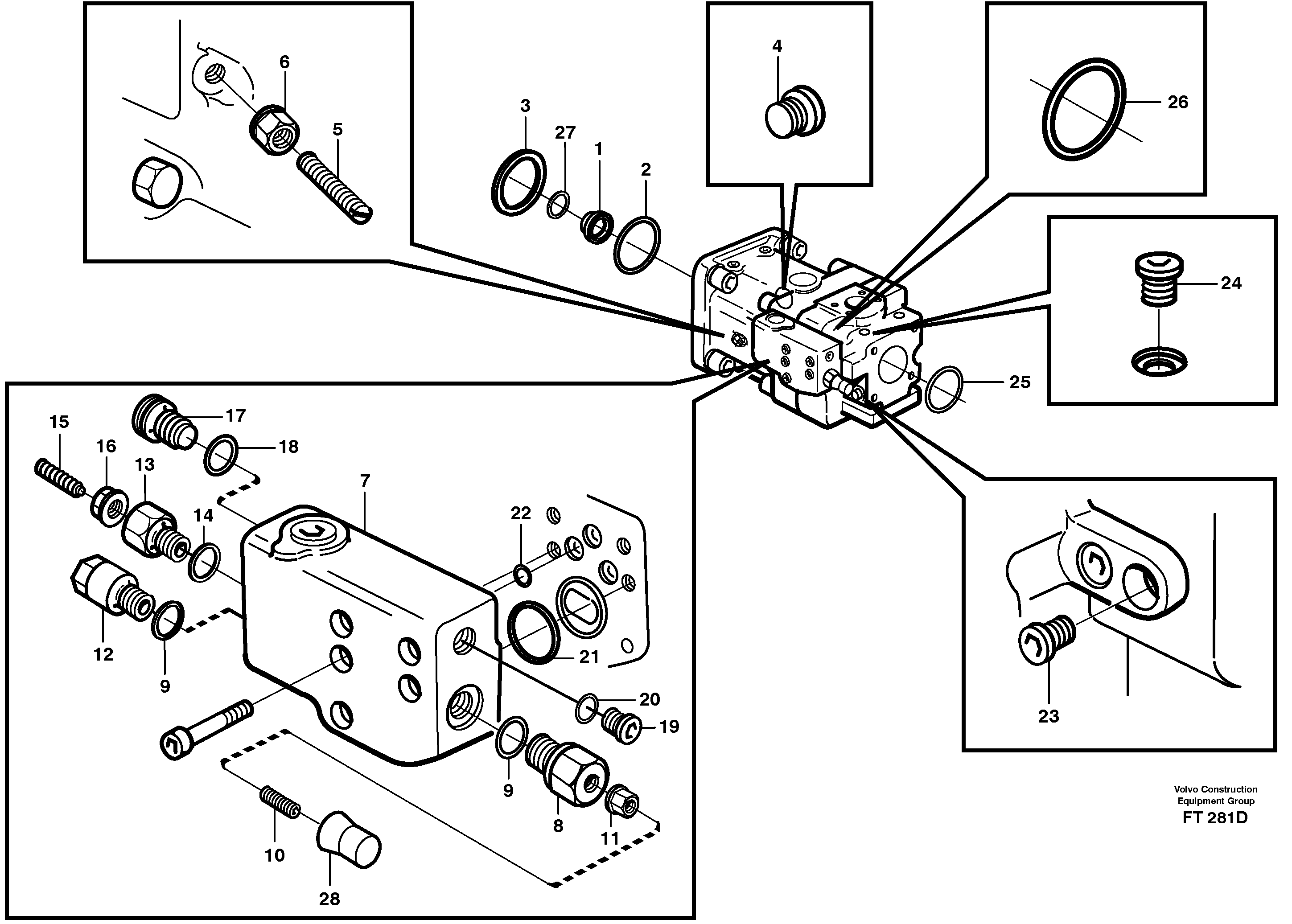 Hydraulic pump  P 1 — volvo parts diagram