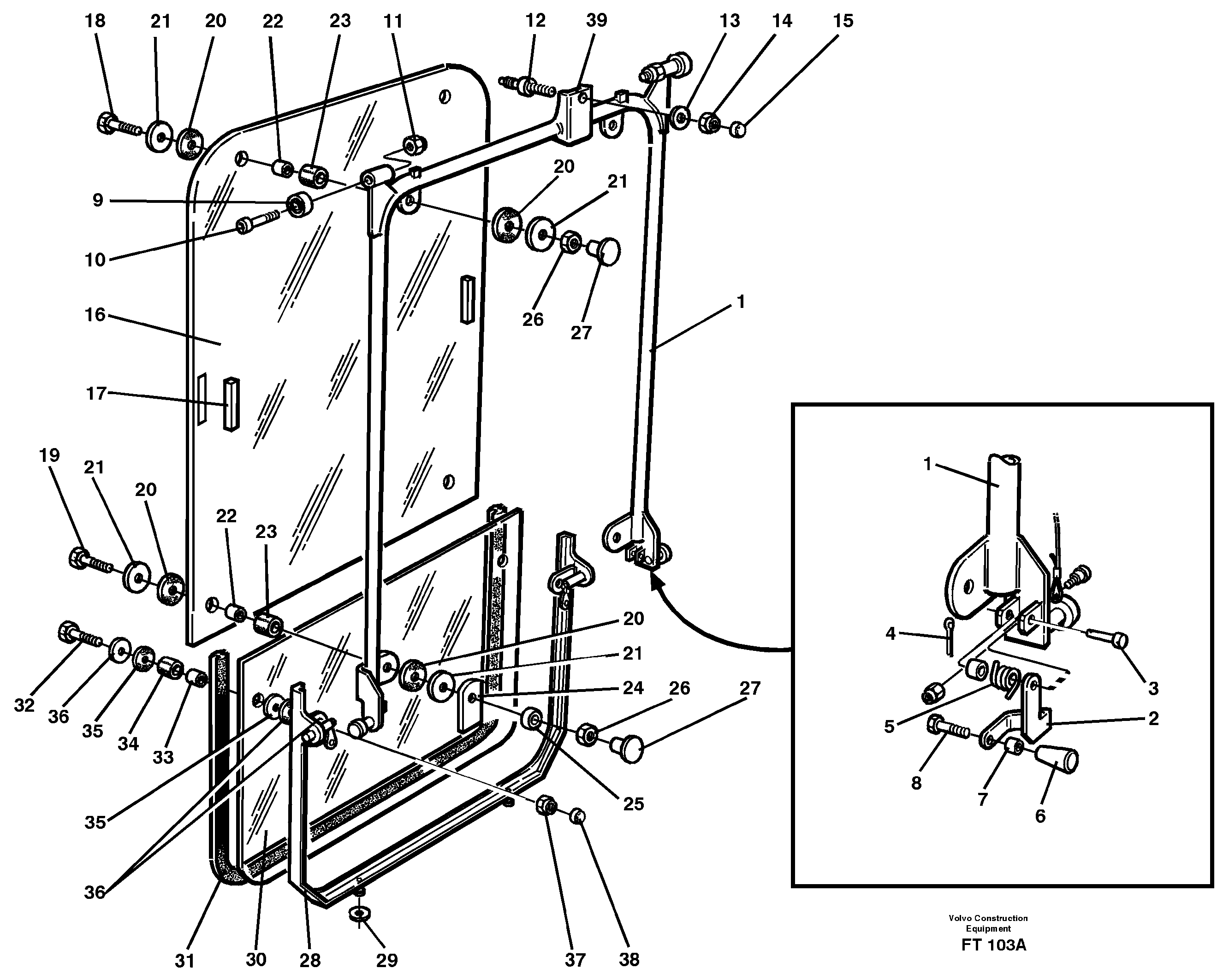 Front window — volvo parts diagram