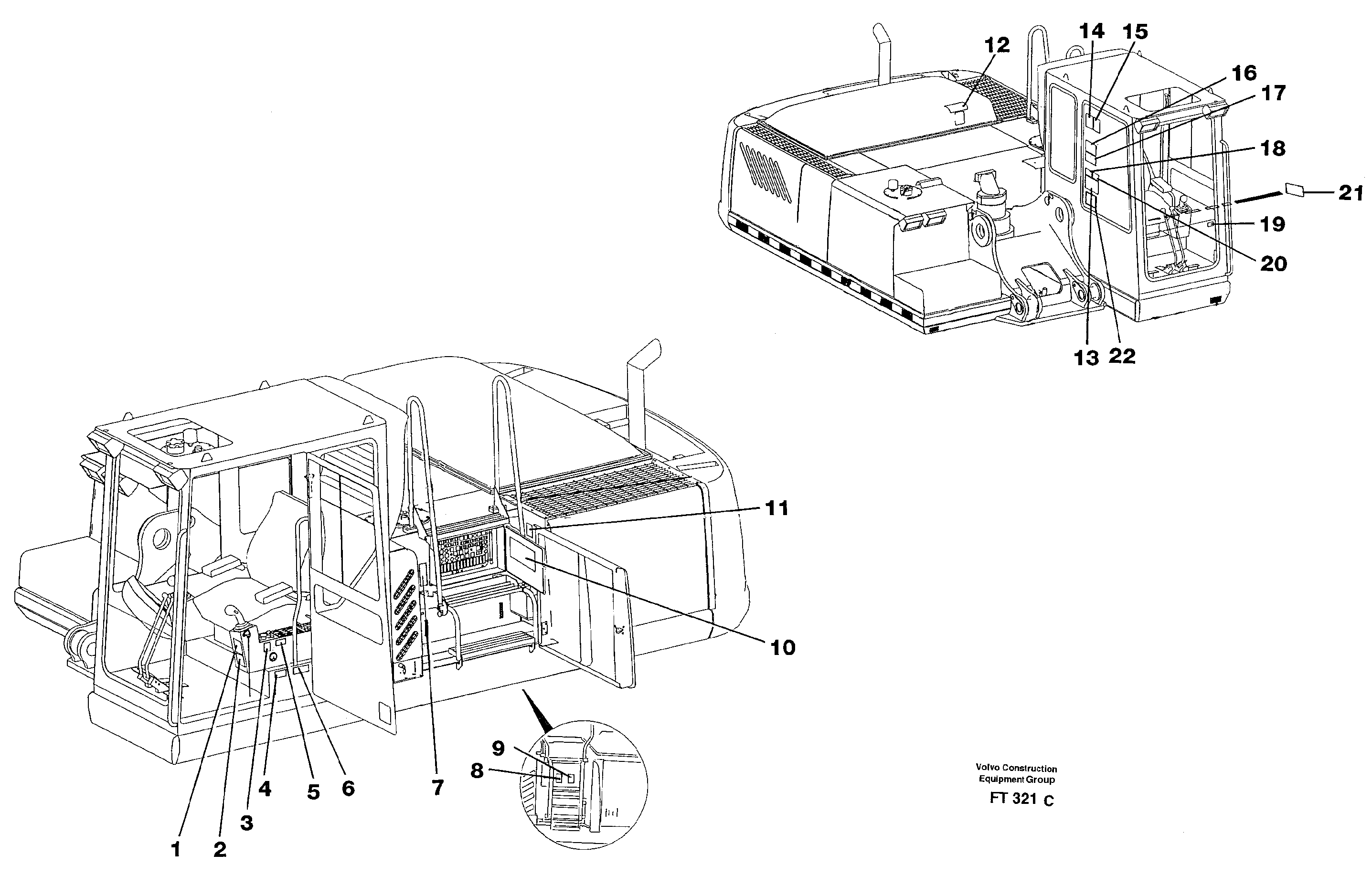 Sign plates and transfer,inner location — volvo parts diagram