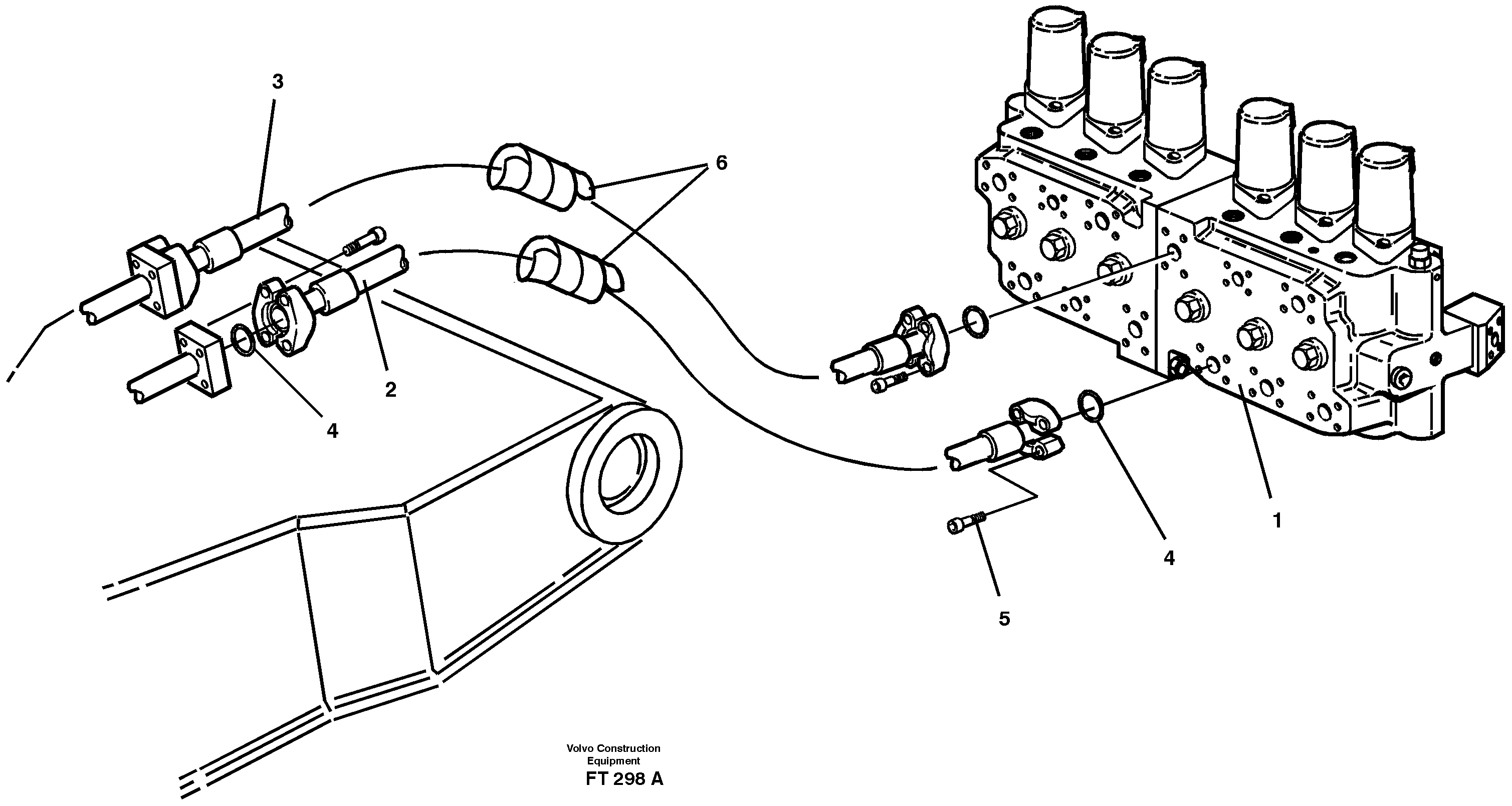 Hydraulic system, bucket — volvo parts diagram