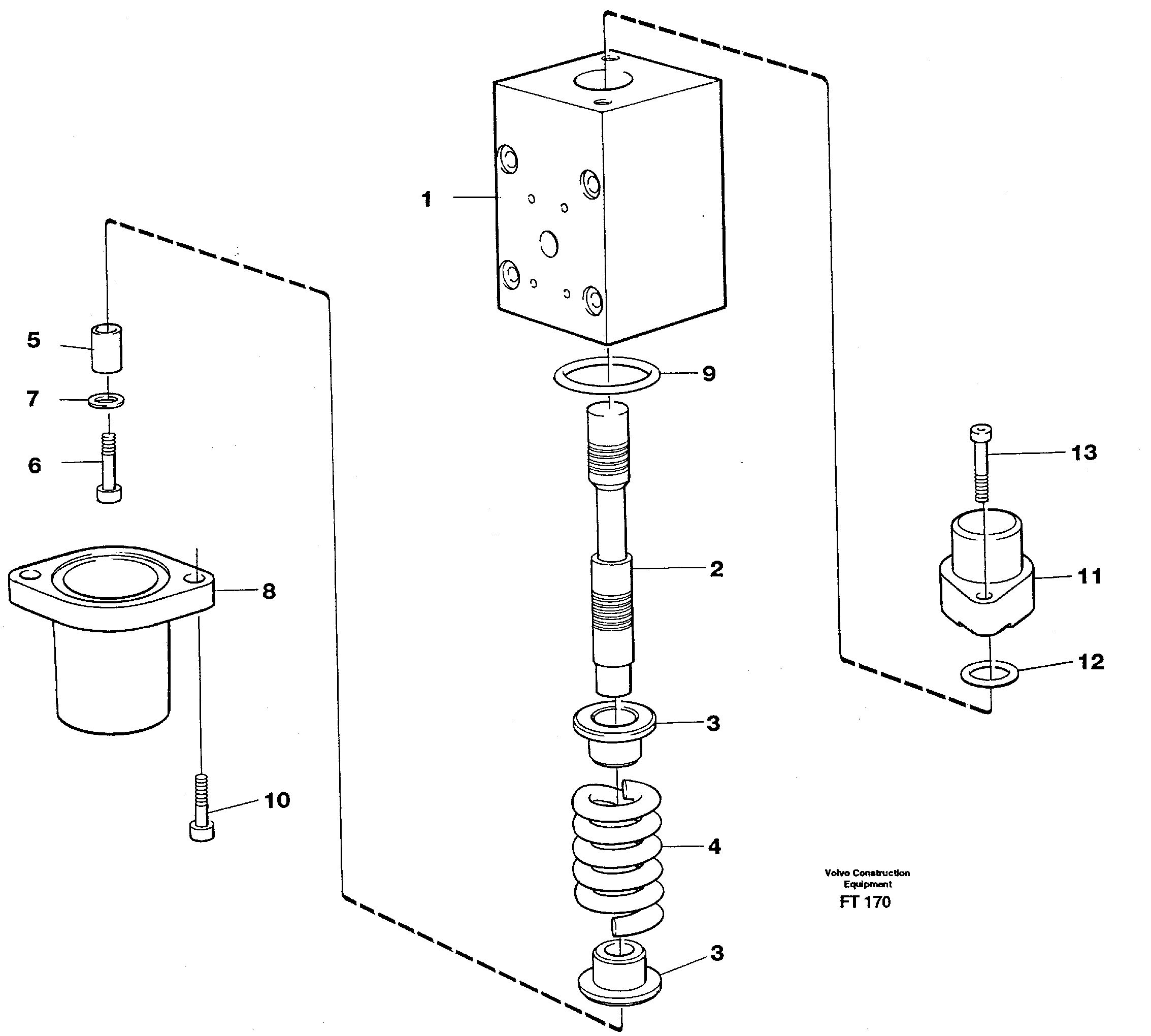 Connection valve dipper arm — volvo parts diagram