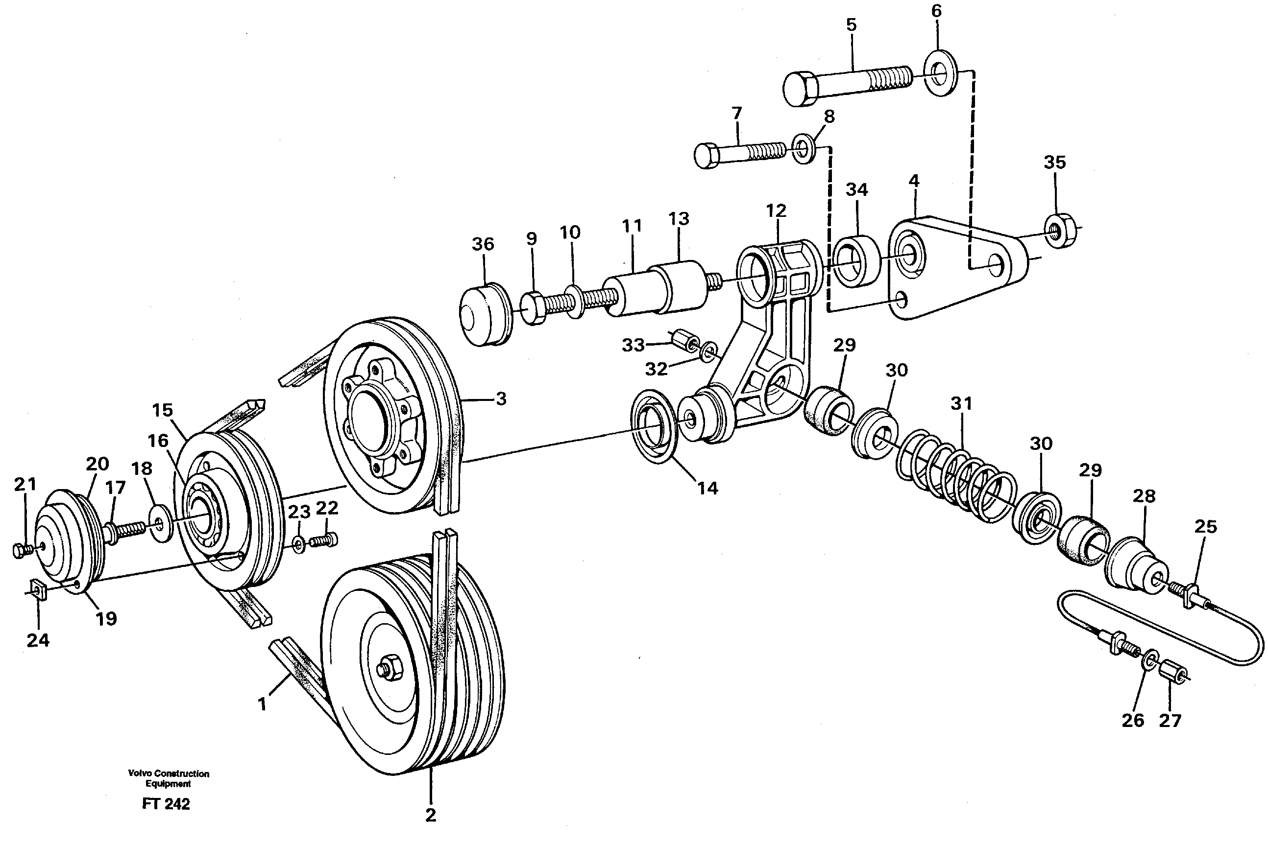 Belt transmission — volvo parts diagram