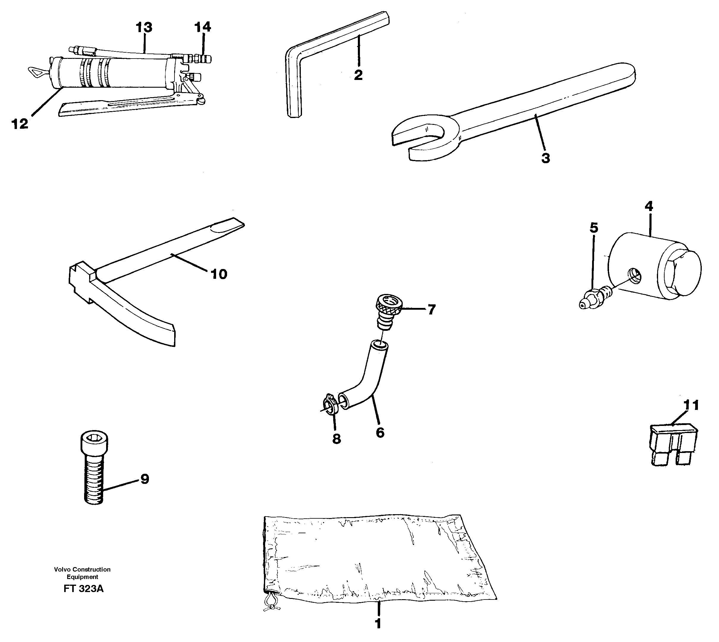 Tools for daily maintenance — volvo parts diagram