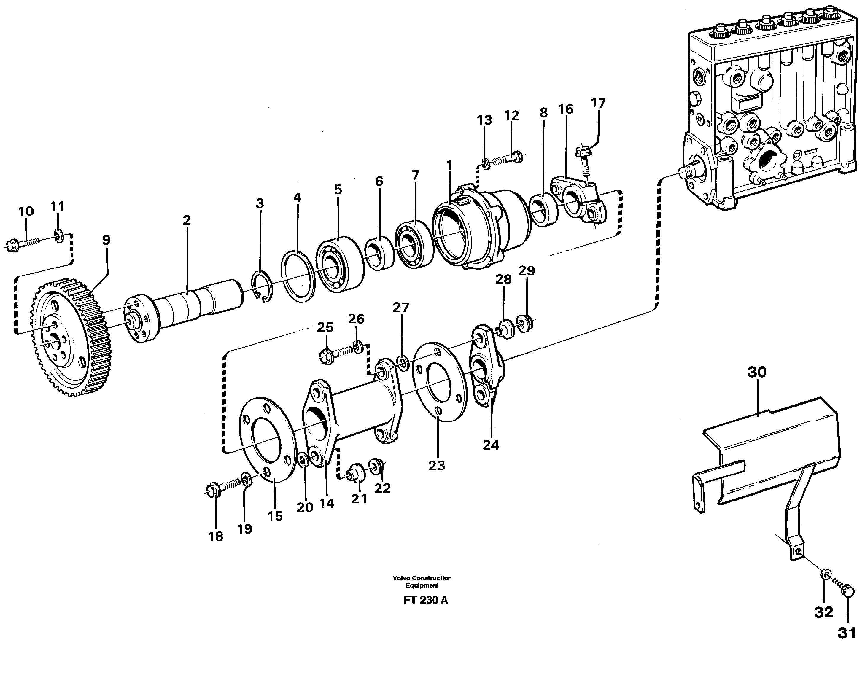 Pump drive. — volvo parts diagram