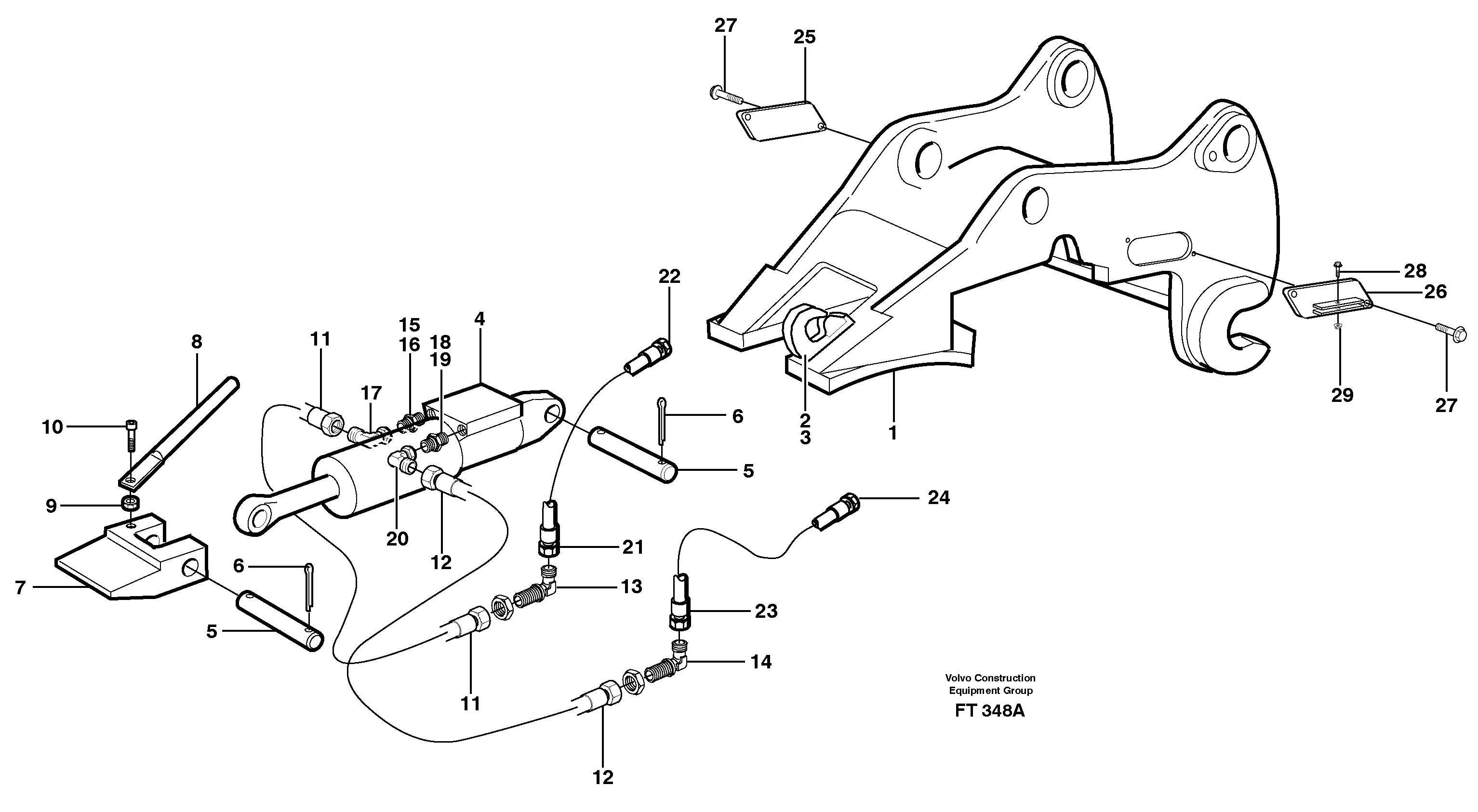 Quickfit, hydraulic  14302000 — volvo parts diagram
