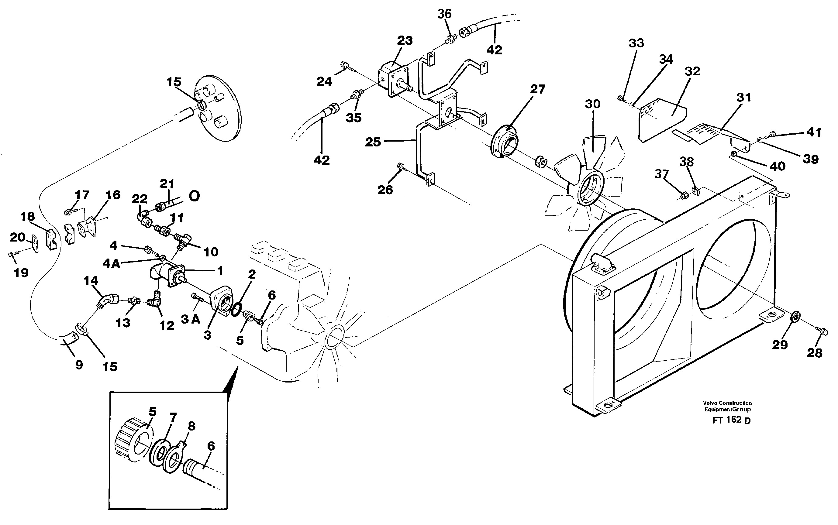 Hydraulic system, oil cooler — volvo parts diagram