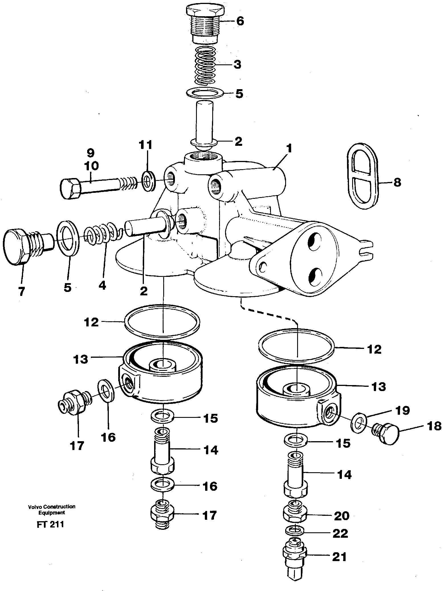 Filter housing — volvo parts diagram