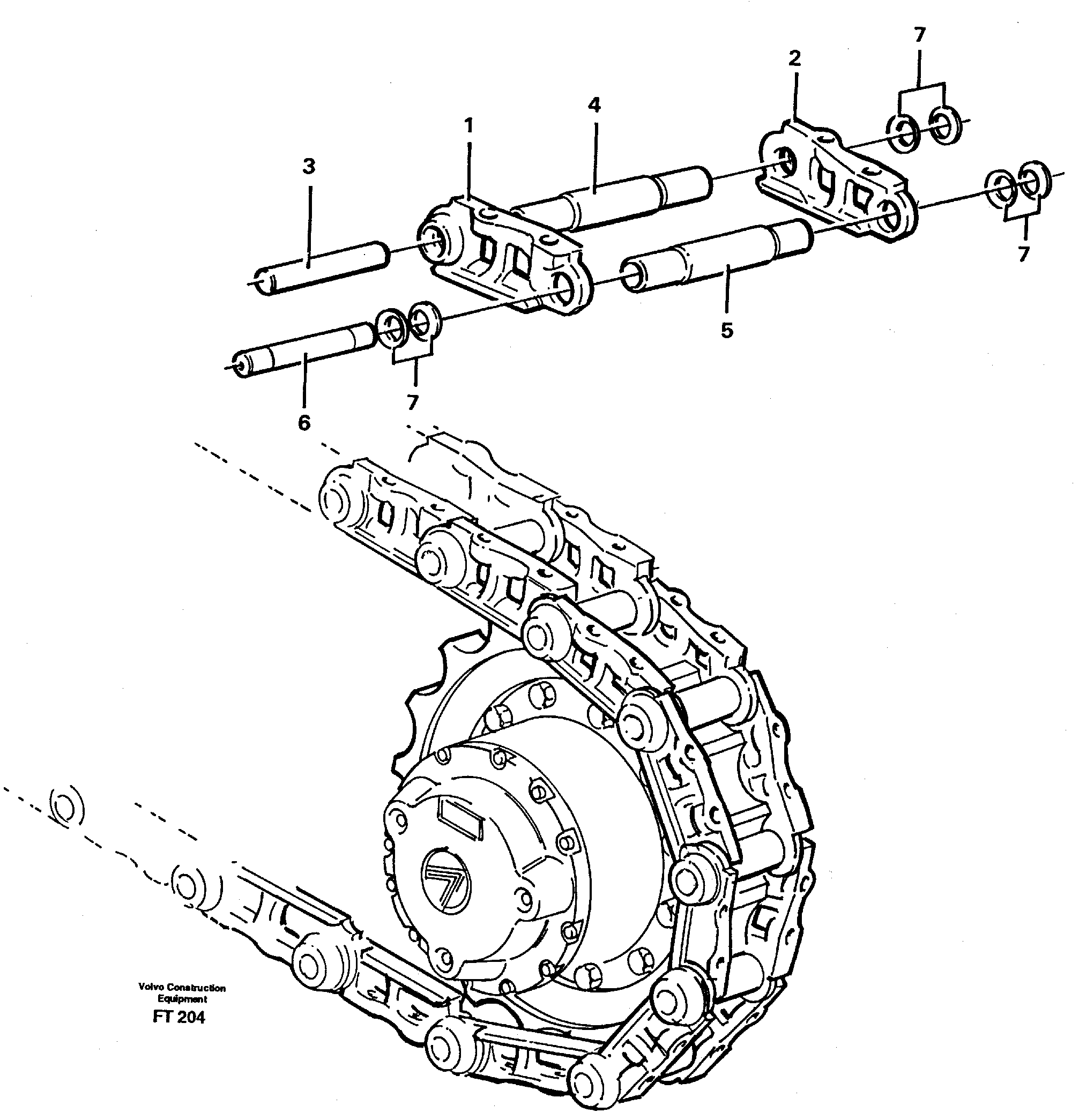 Track chain — volvo parts diagram