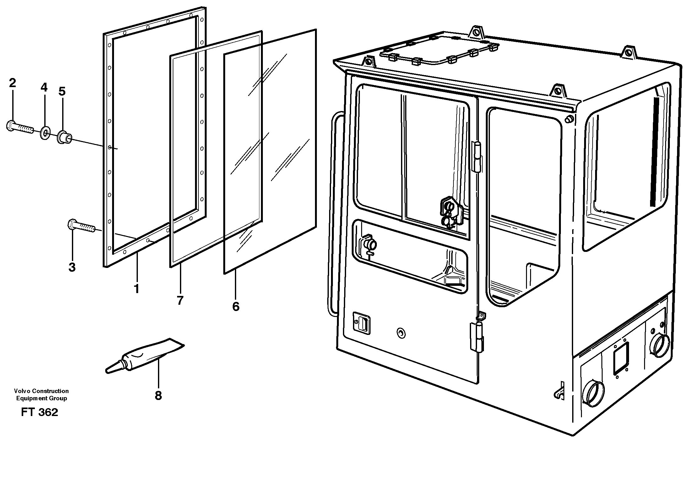 Entire windscreen  14262514 — volvo parts diagram