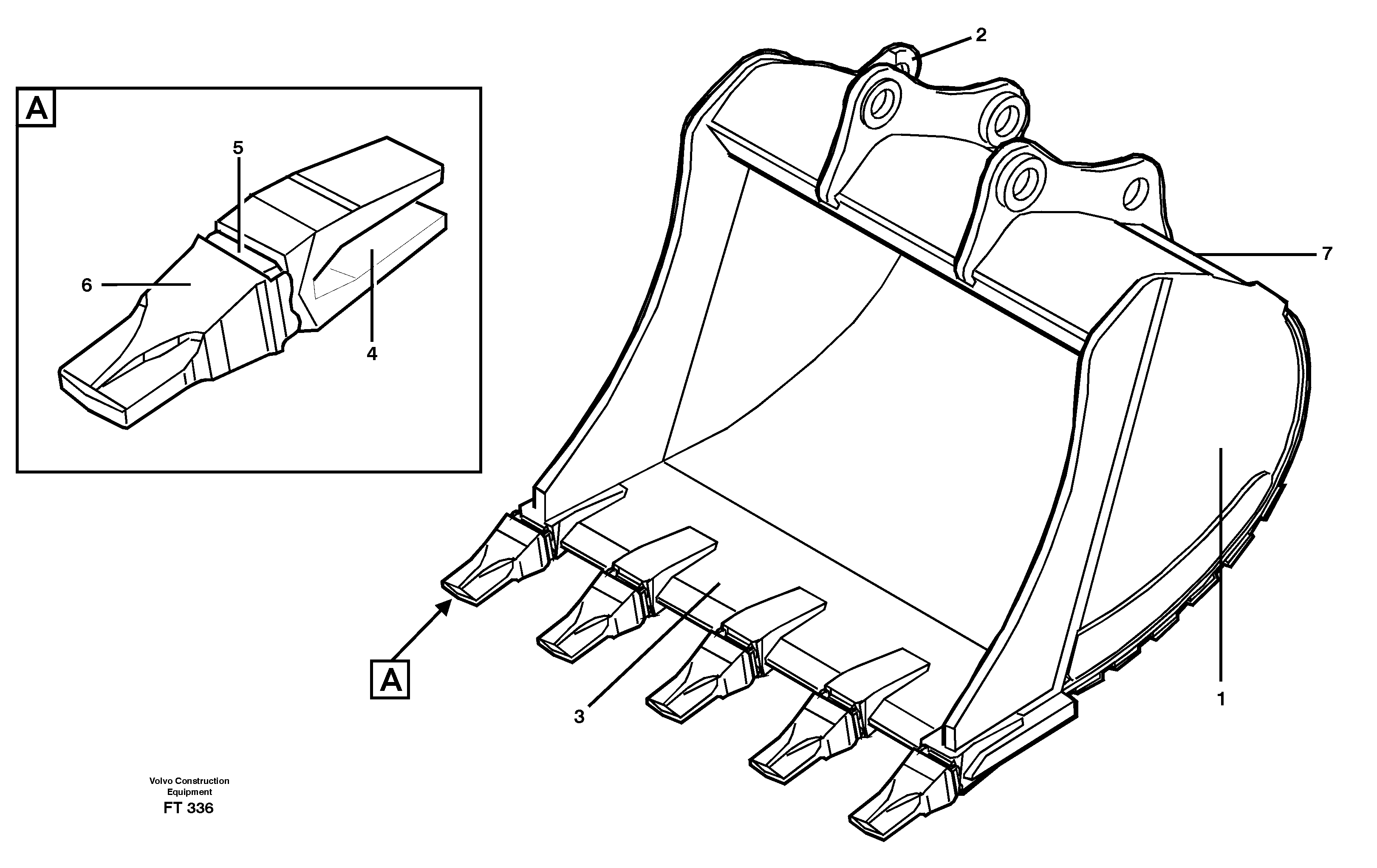 Buckets, direct fitting Combi Parts  14302555,14302515,14302566,14302567 — volvo parts diagram