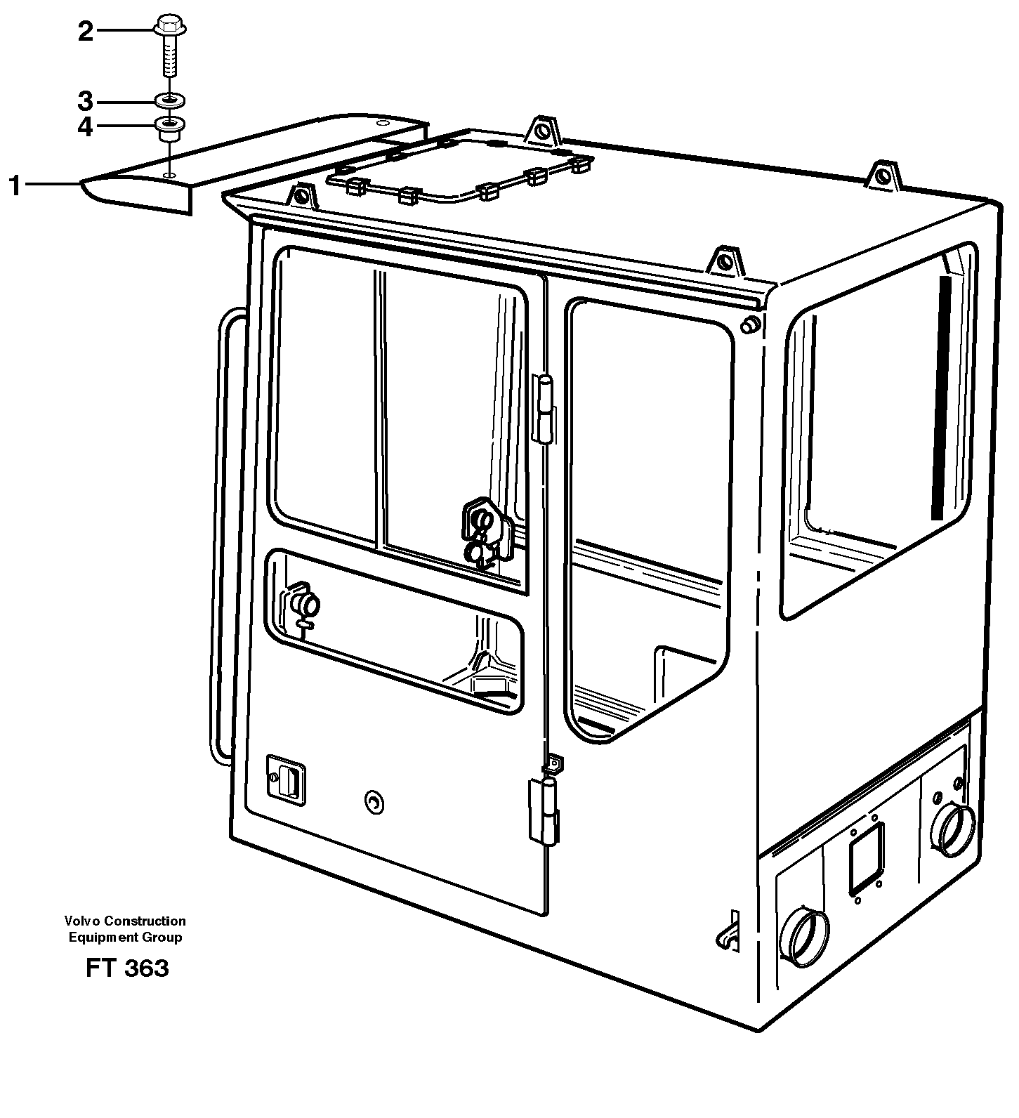 Sun visor, outer  14302039 — volvo parts diagram