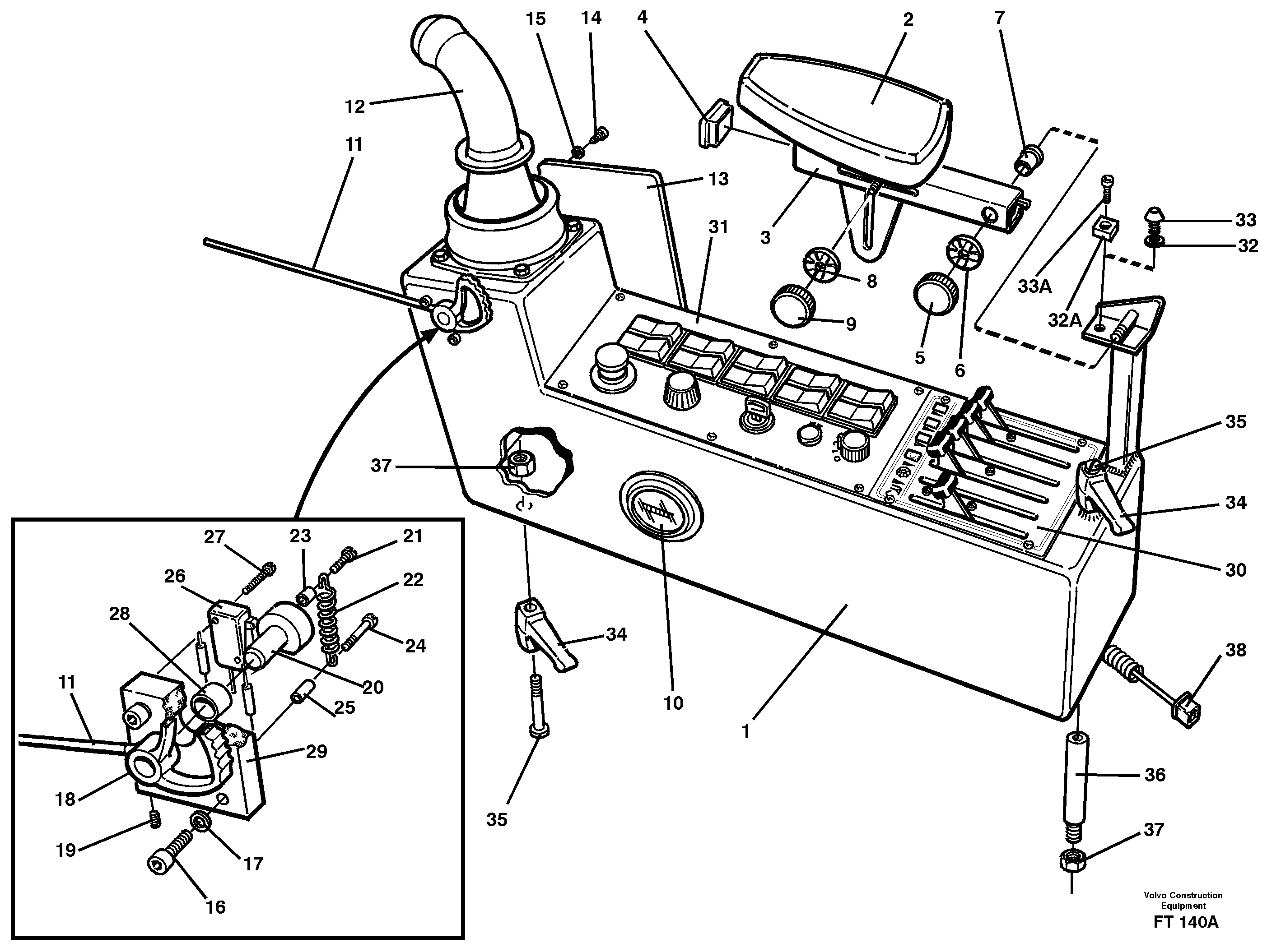 Side panel, left  14302024 — volvo parts diagram