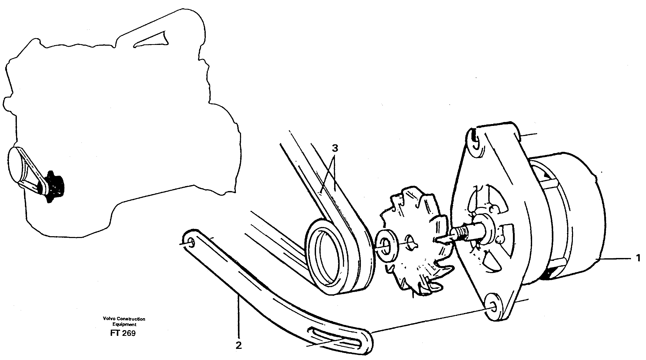 Alternator with assembling details 80 A  14266765 — volvo parts diagram