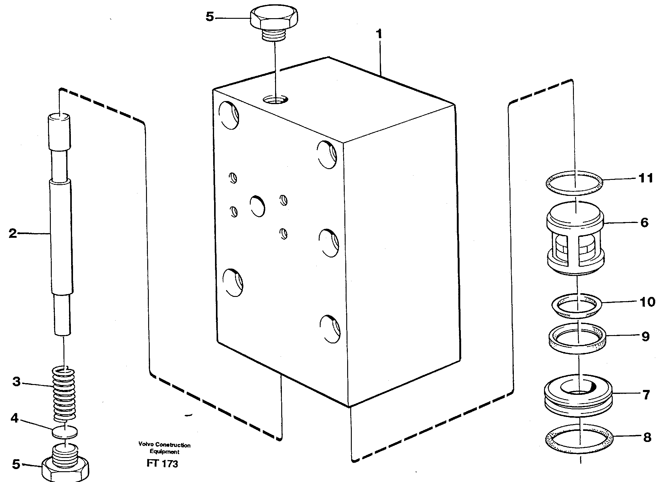 Connection valve Crawler track — volvo parts diagram