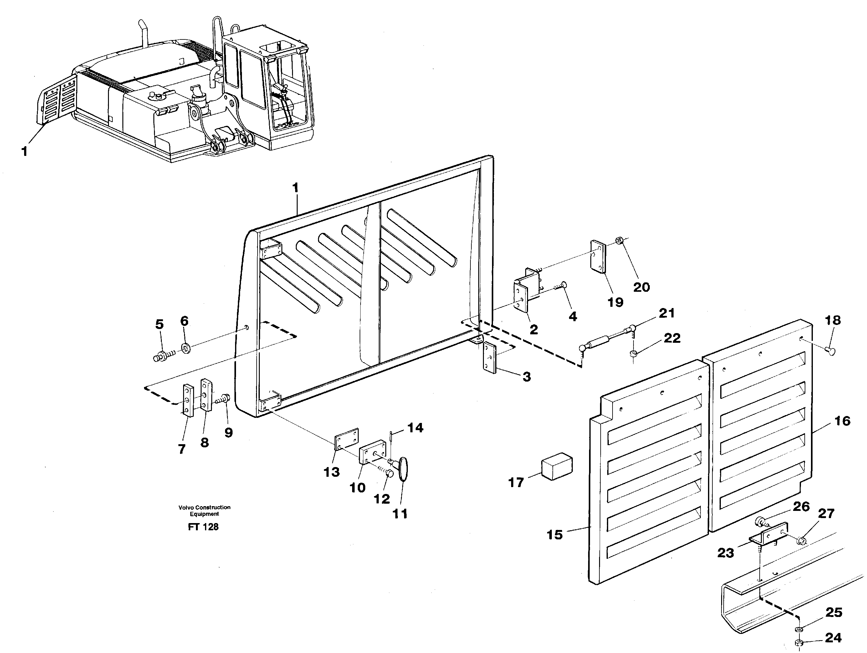 Door, engine, right — volvo parts diagram