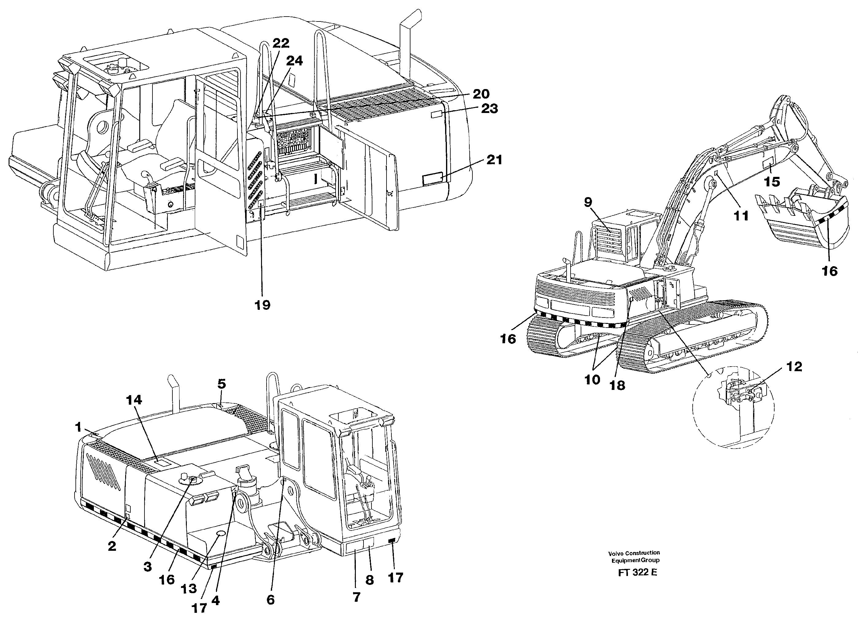 Sign plates and transfer,outer location — volvo parts diagram