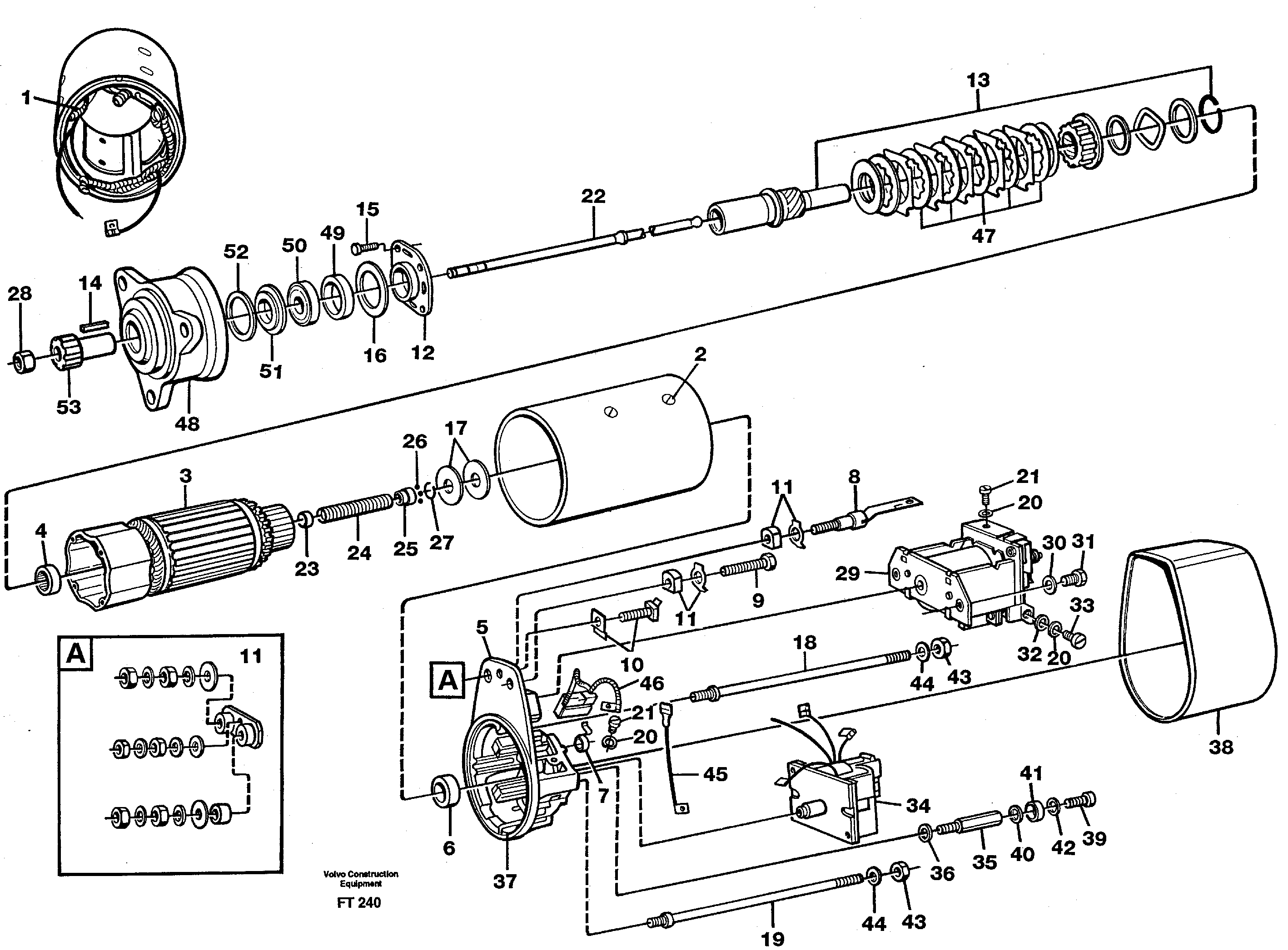 Starter motor — volvo parts diagram