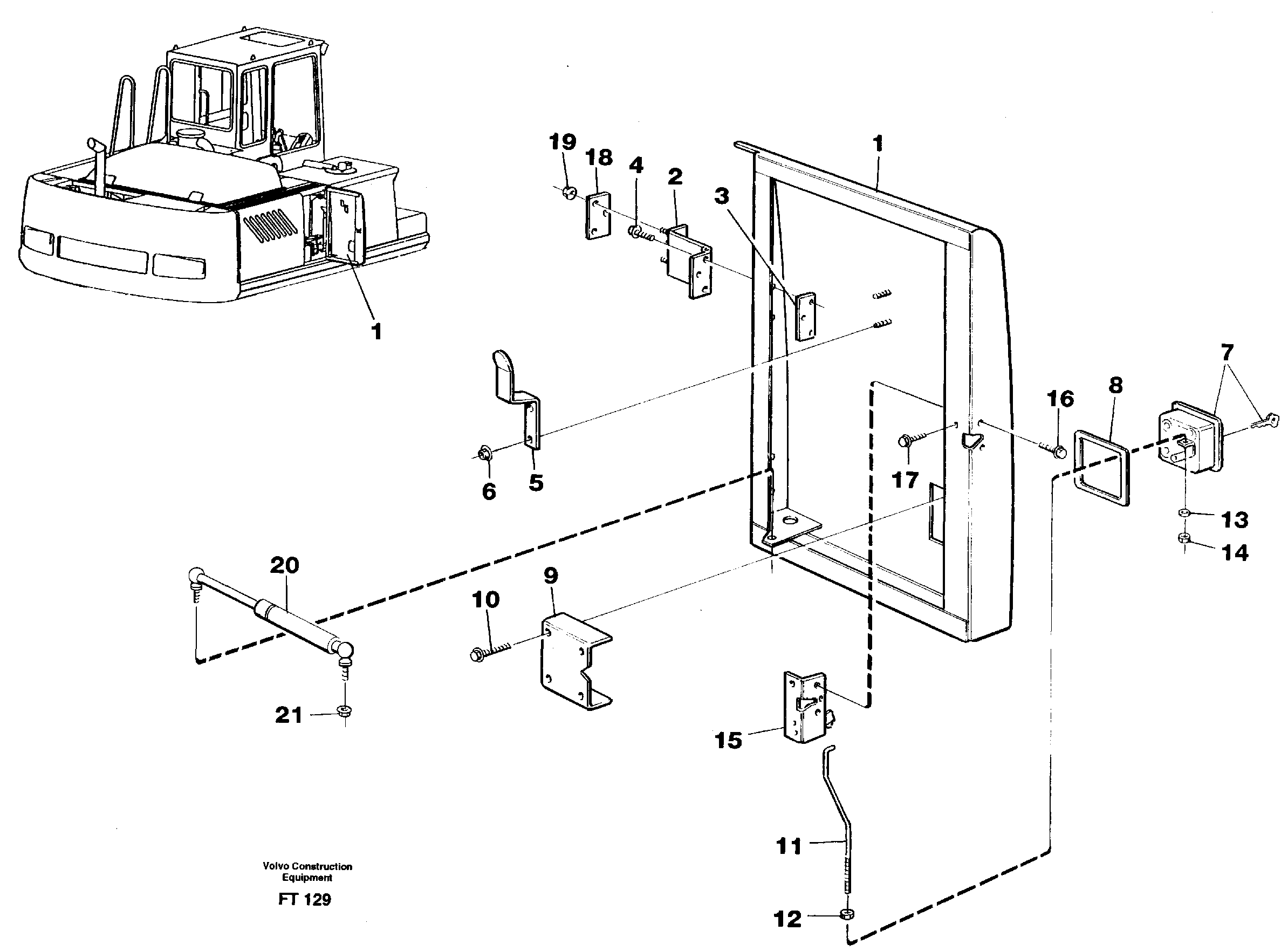 Door, centre, right — volvo parts diagram