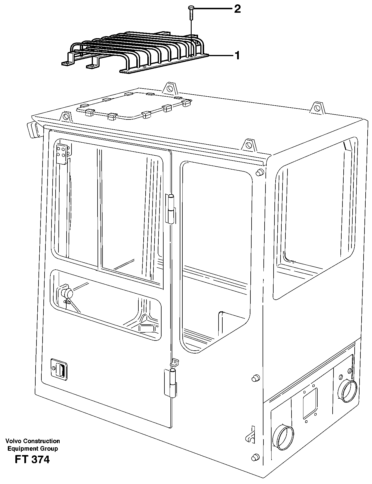 Grille over roof Window  14253611 — volvo parts diagram