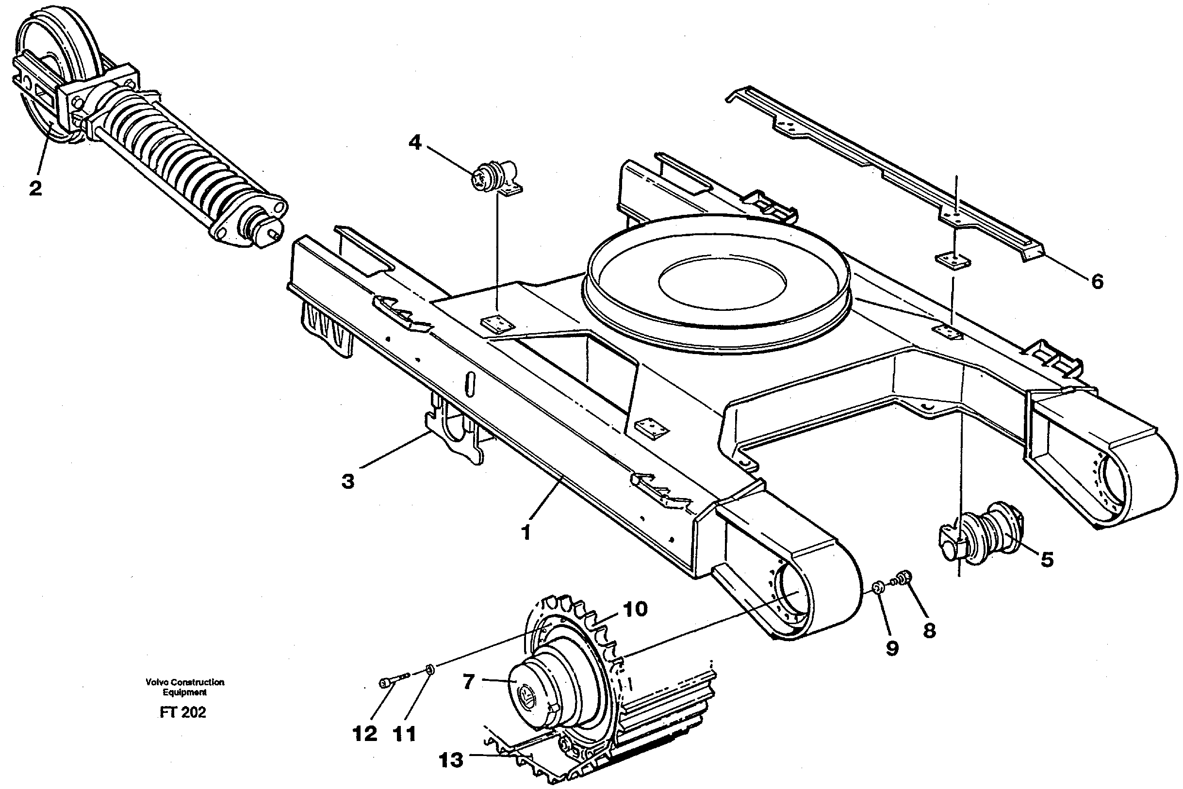 Track equipment — volvo parts diagram