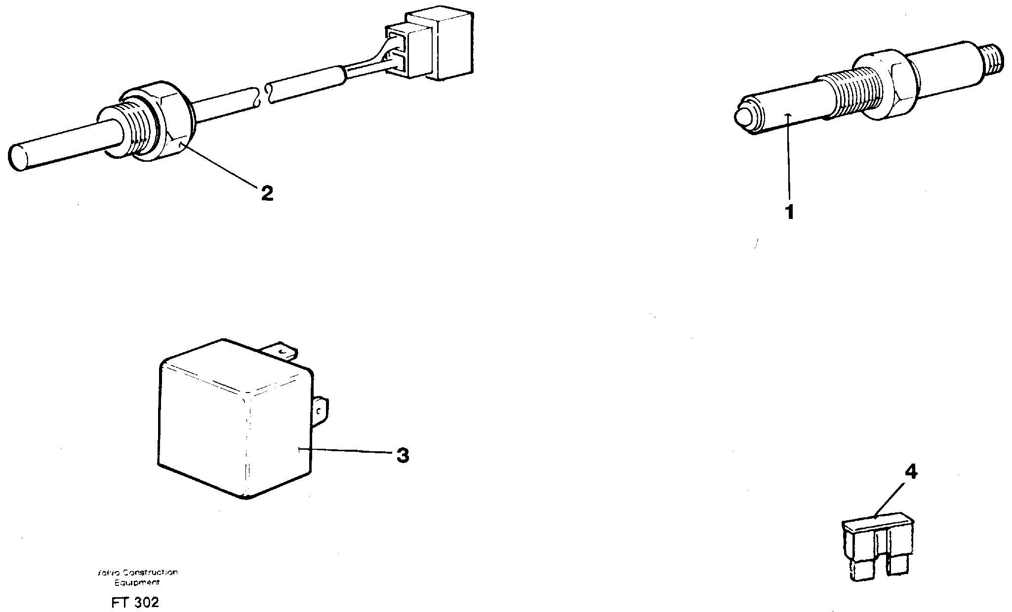Level guards, sensor and relays — volvo parts diagram