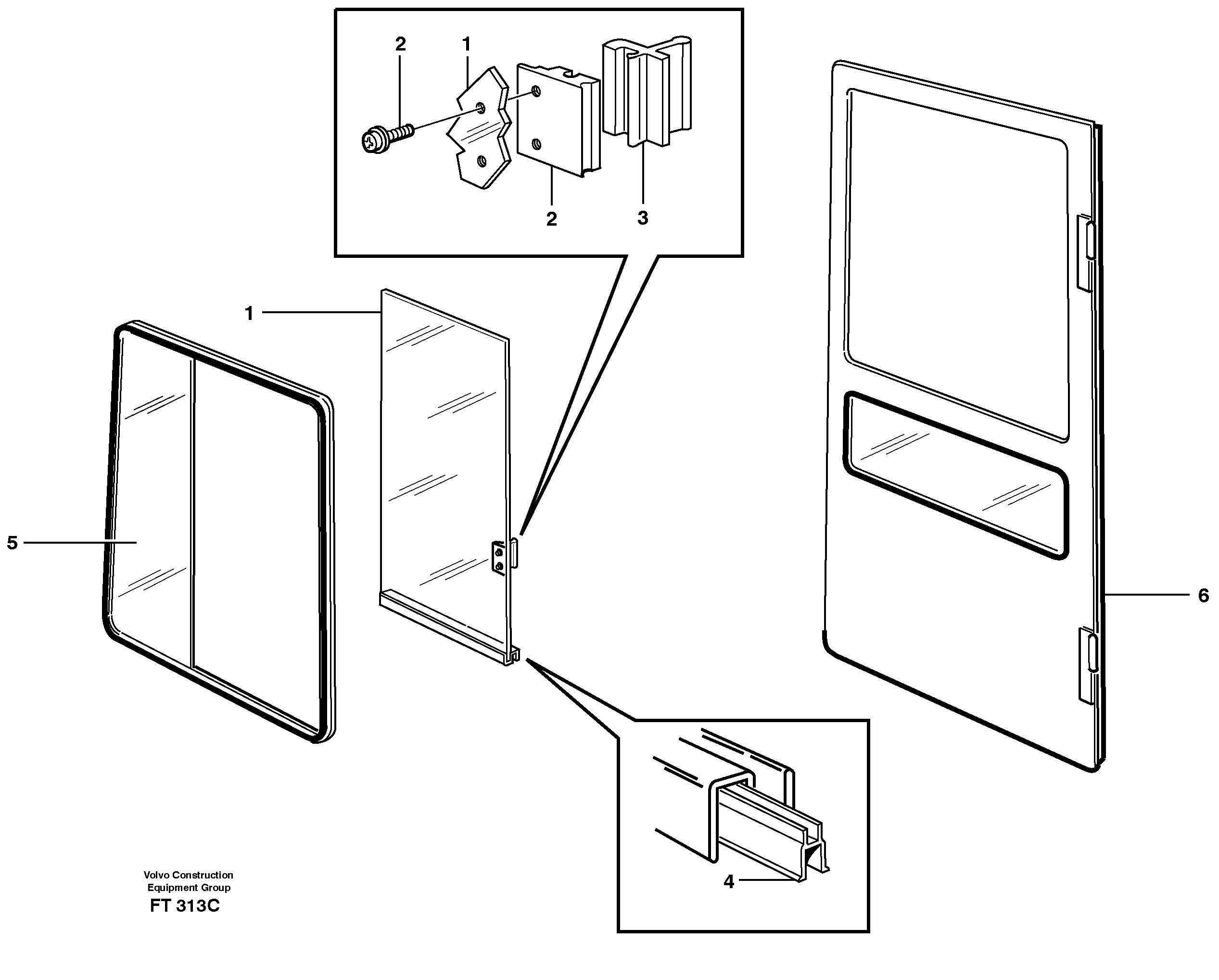 Sliding window  14340679 — volvo parts diagram