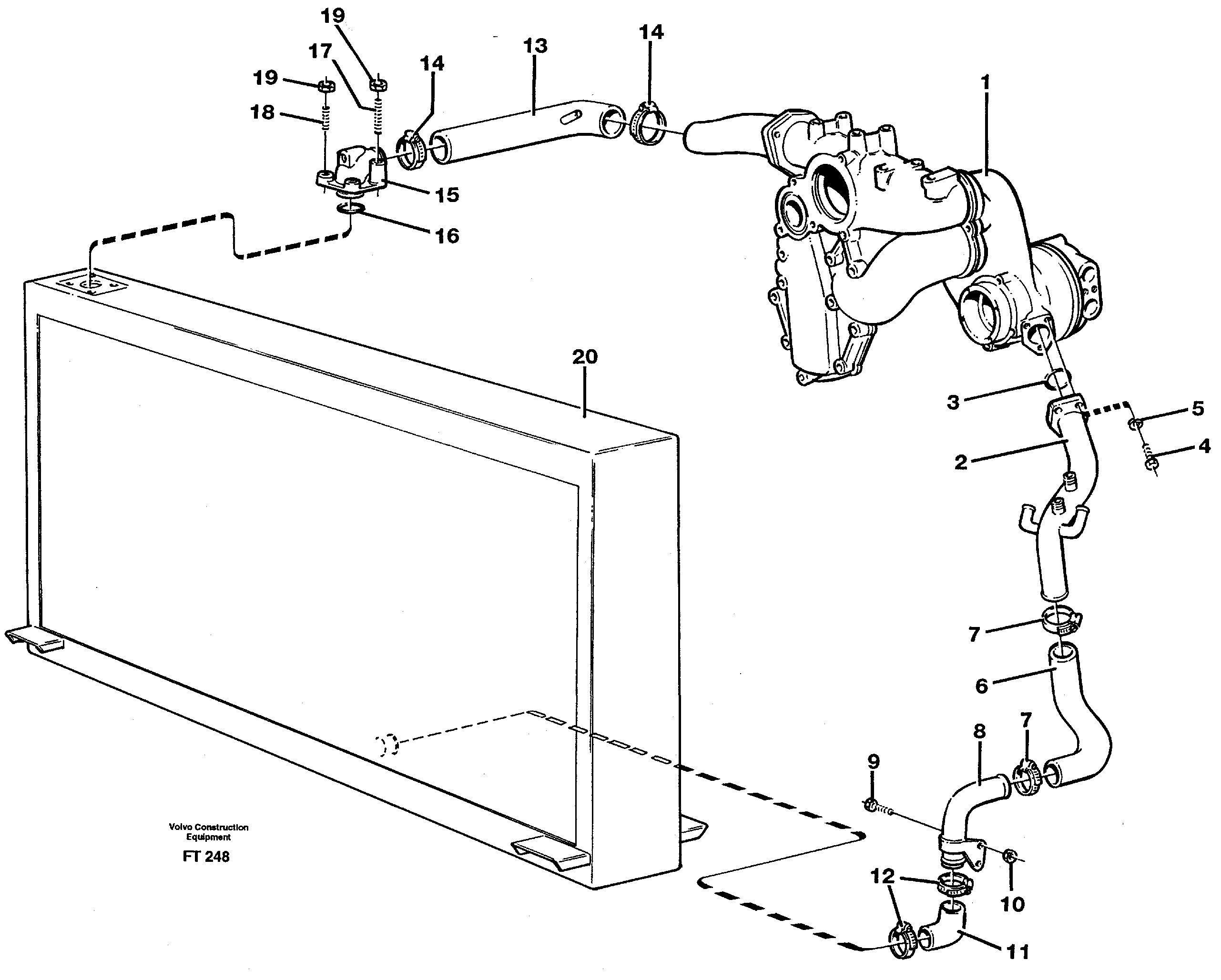 Cooling system — volvo parts diagram