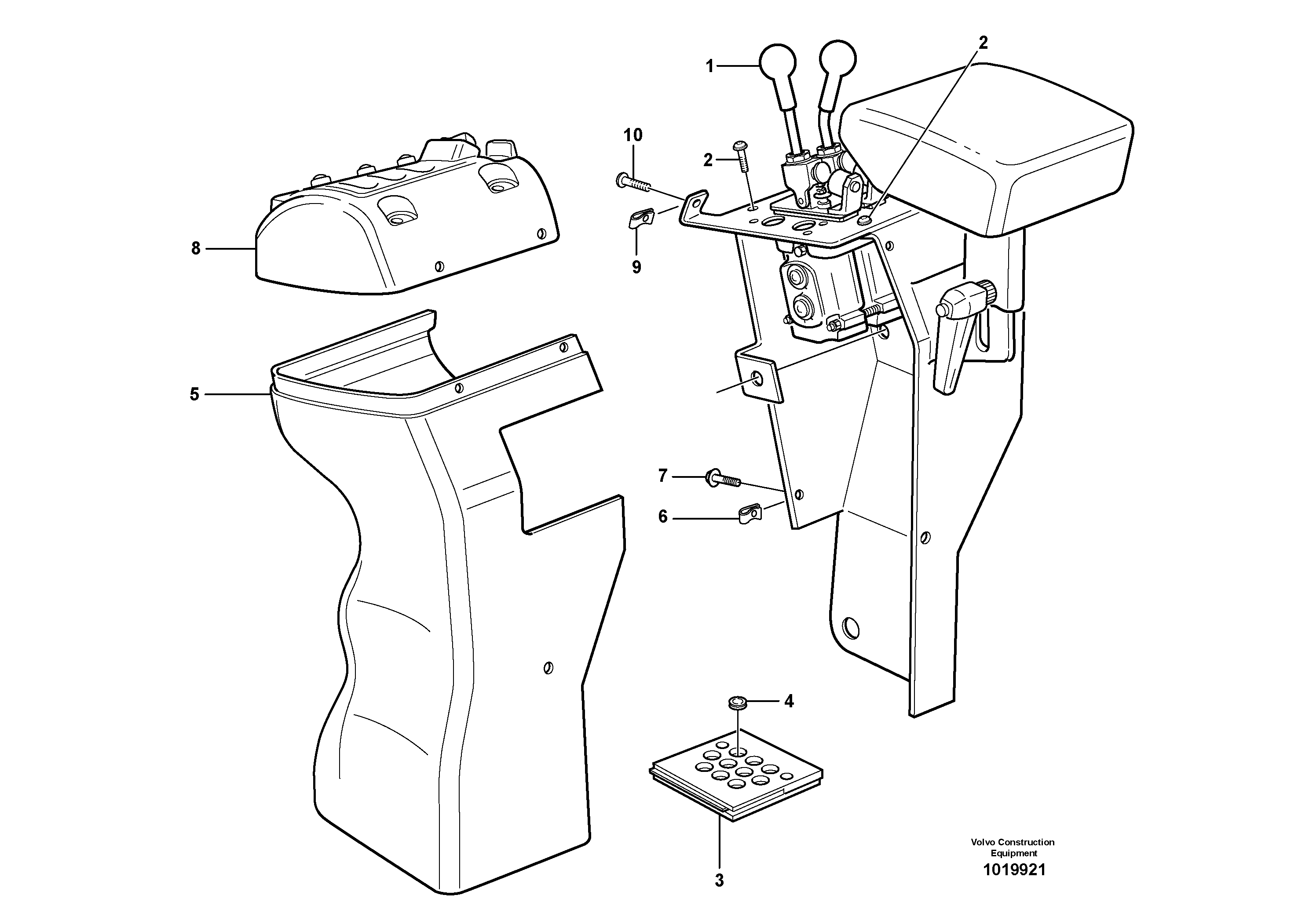 Cover for servo valves — volvo parts diagram