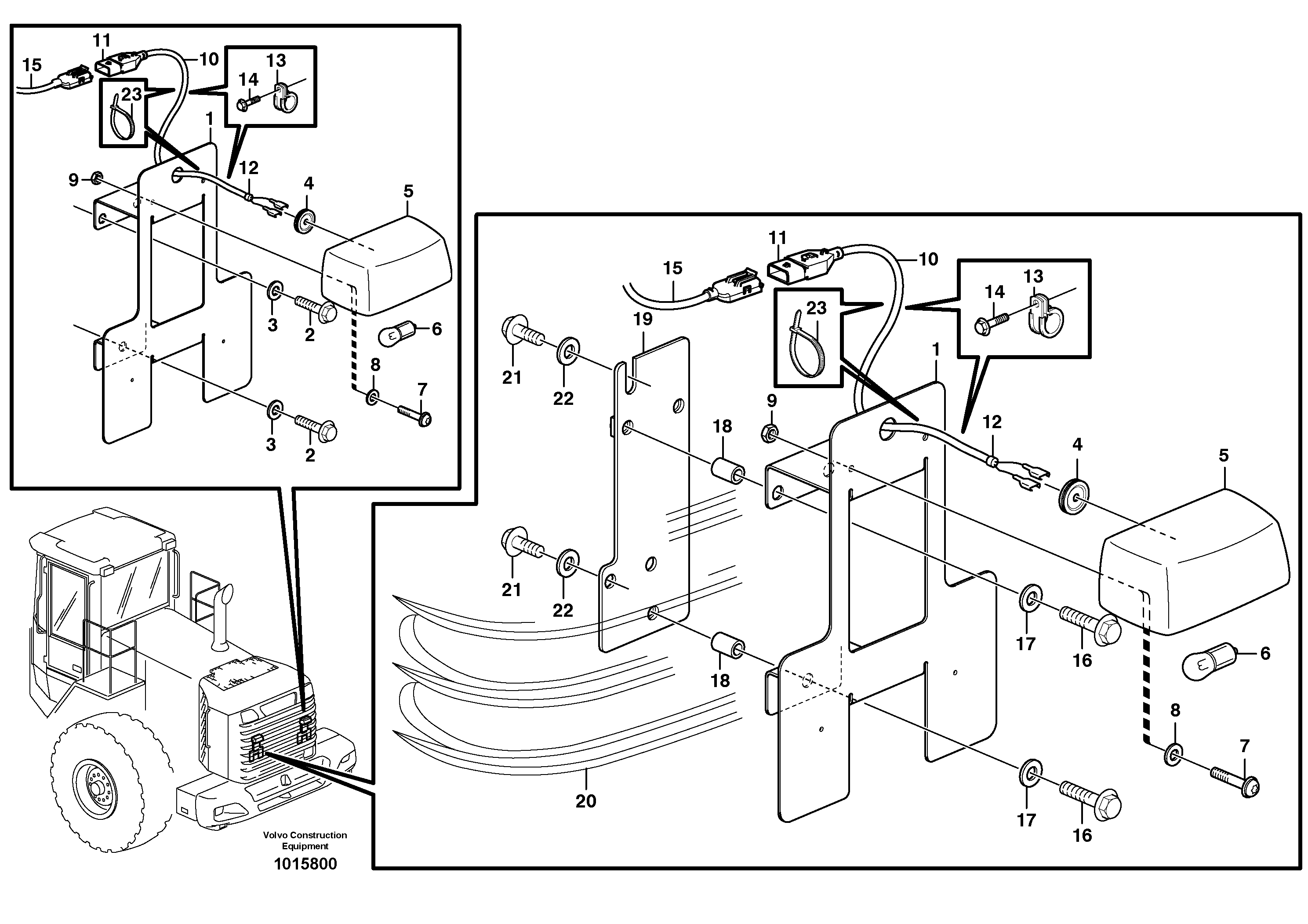 License plate lamp — volvo parts diagram