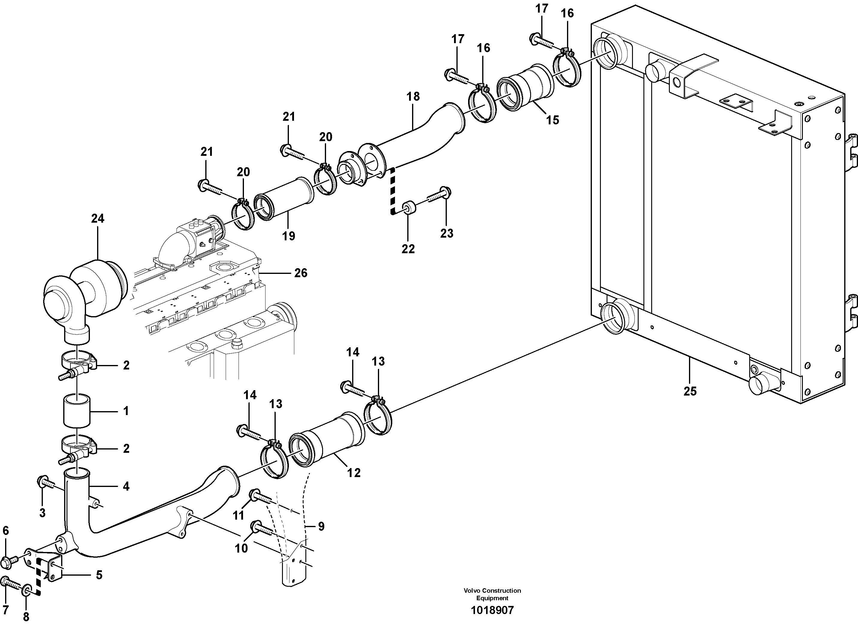 Intercooler — volvo parts diagram