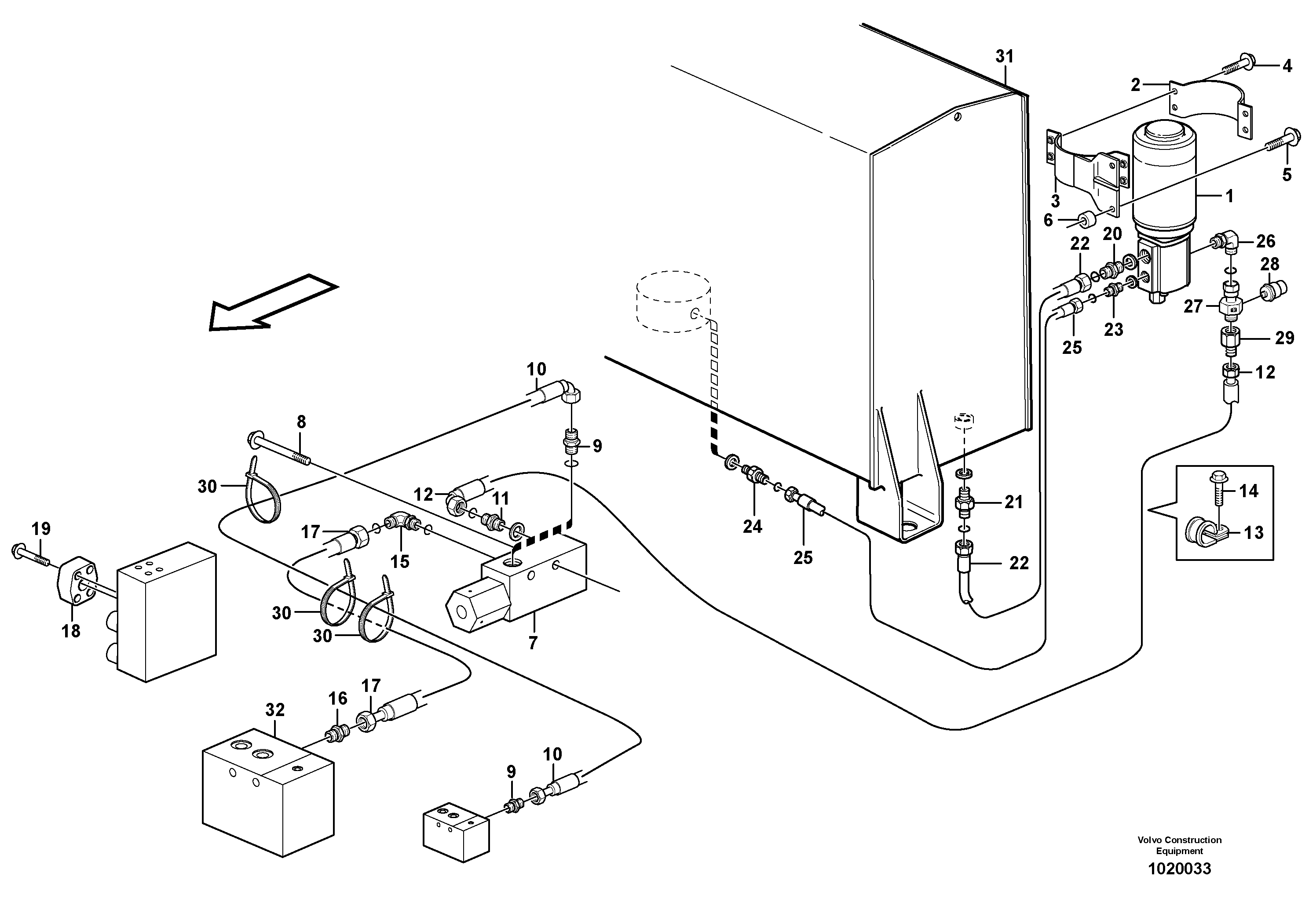 Secondary steering system.  83178 — volvo parts diagram