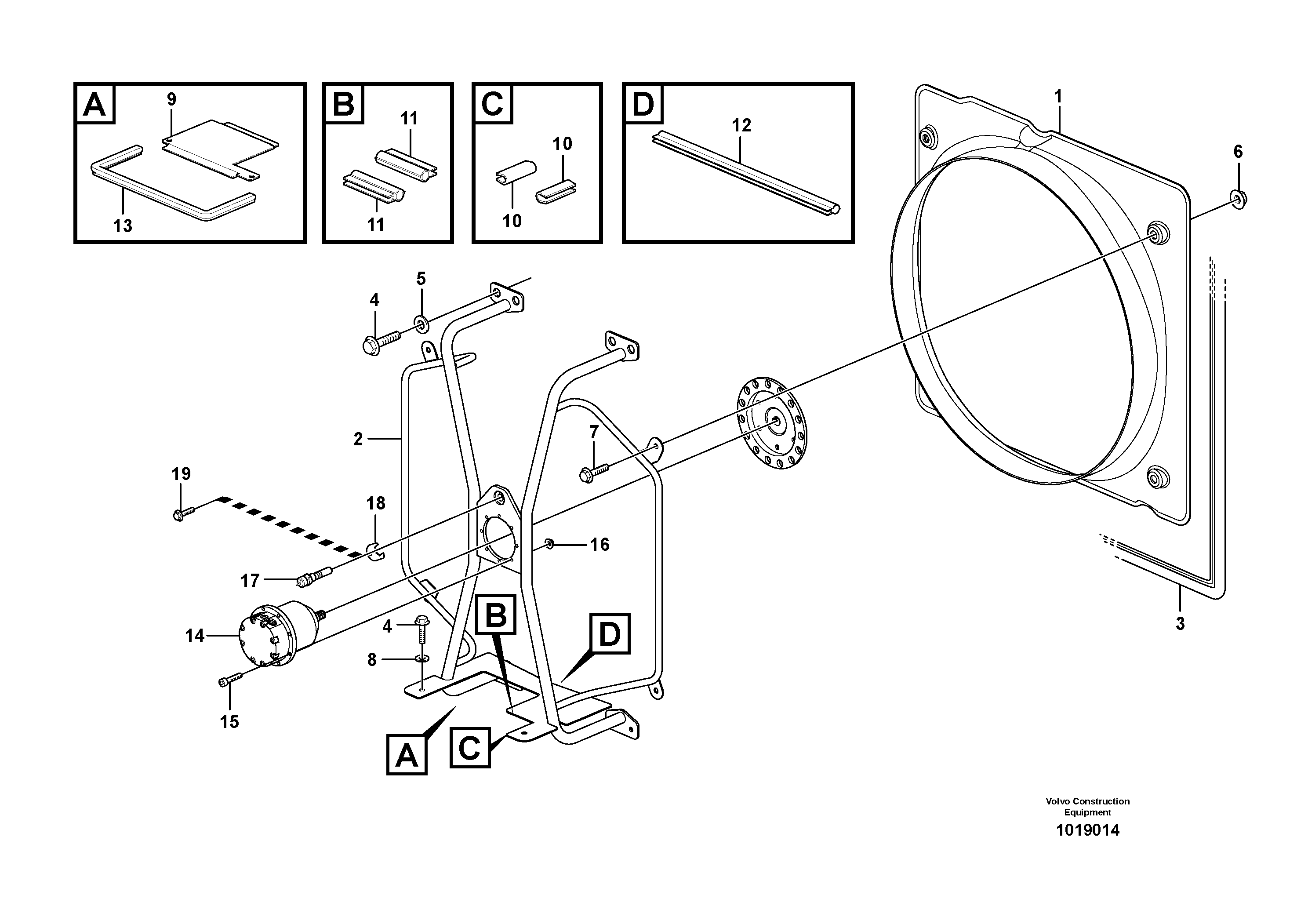 Fan and fan shroud — volvo parts diagram