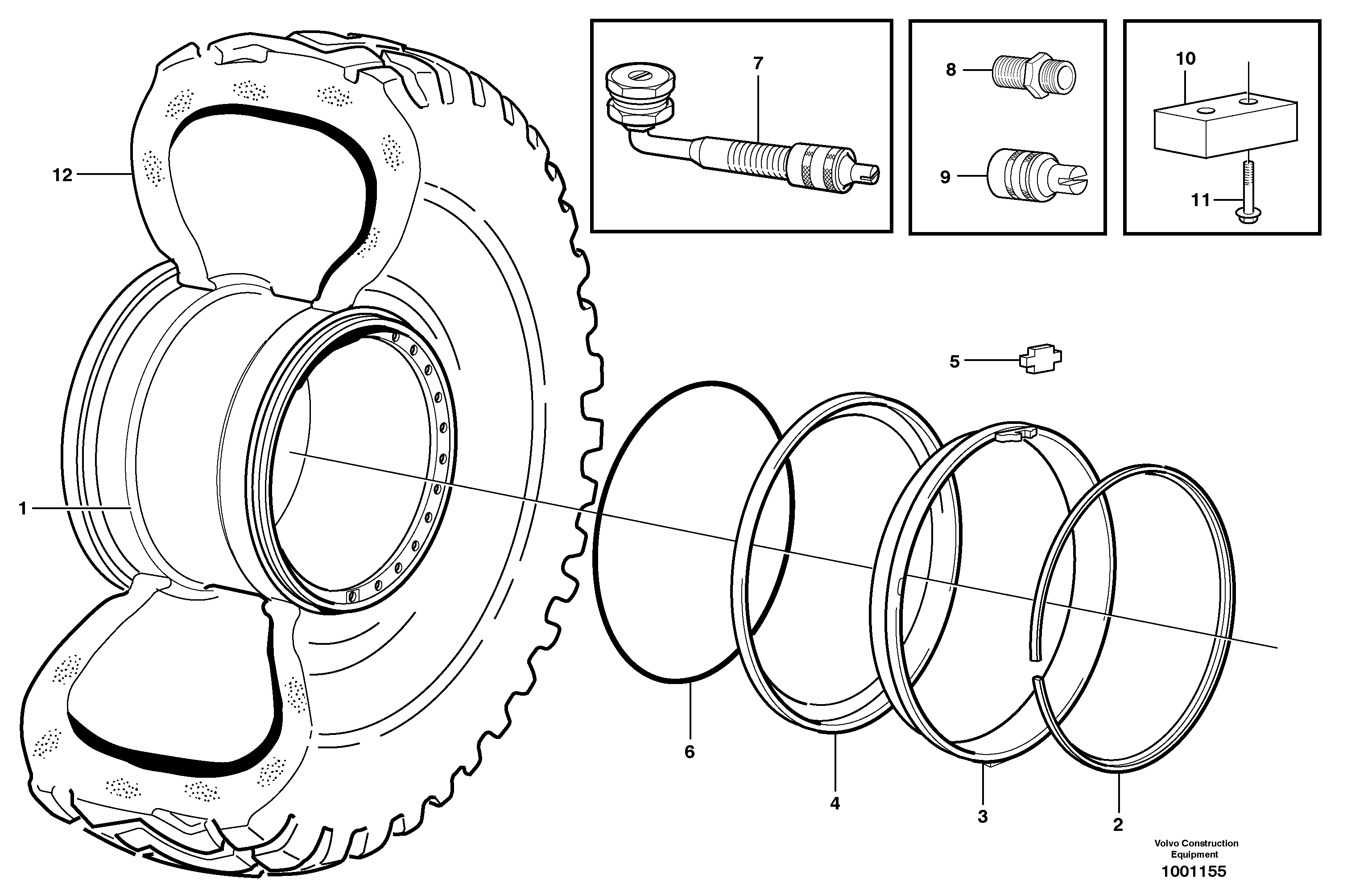 Wheel  750/65R25 — volvo parts diagram