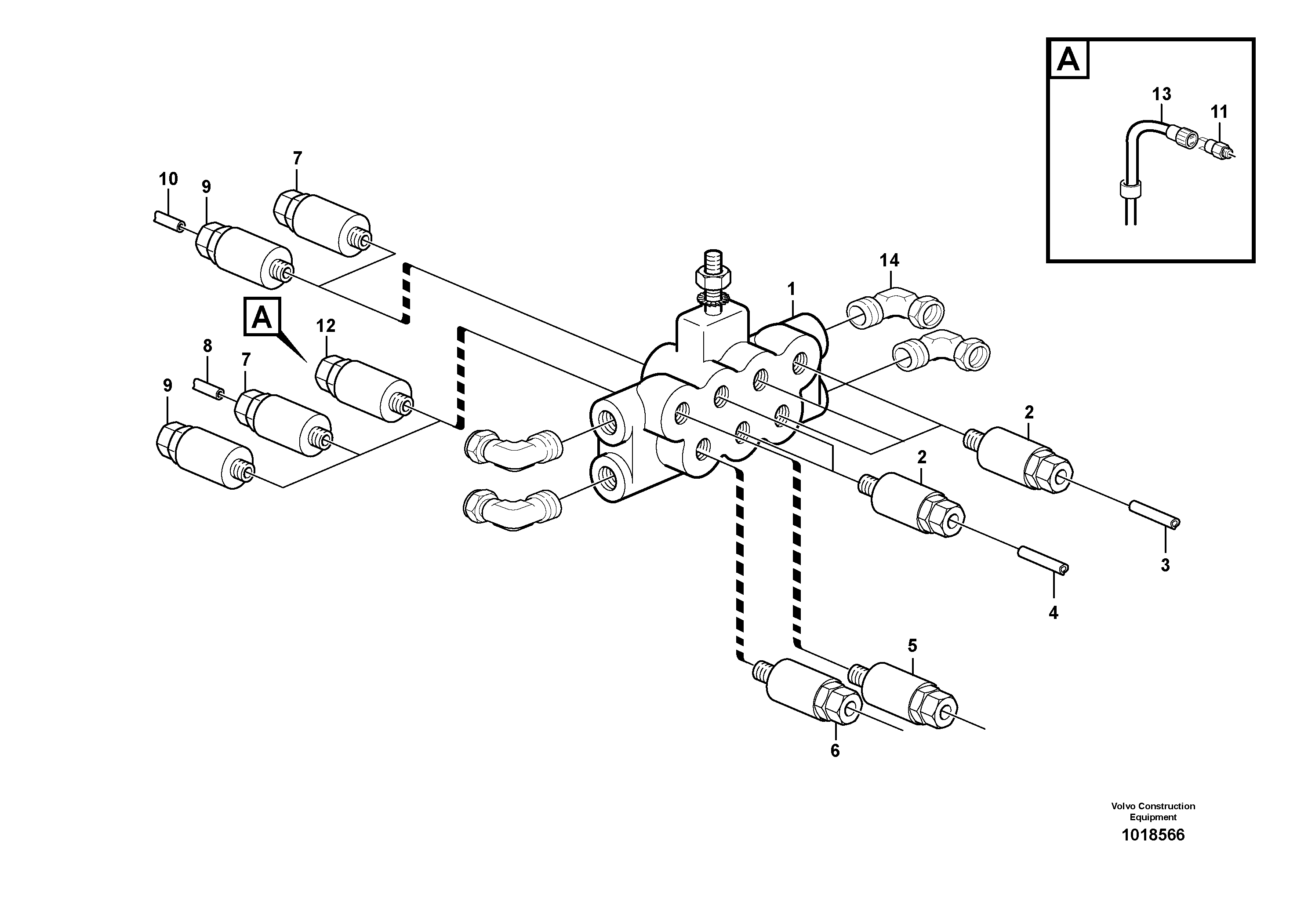 Distribution block, B2.  82143, 80928, 82601, 82600 — volvo parts diagram
