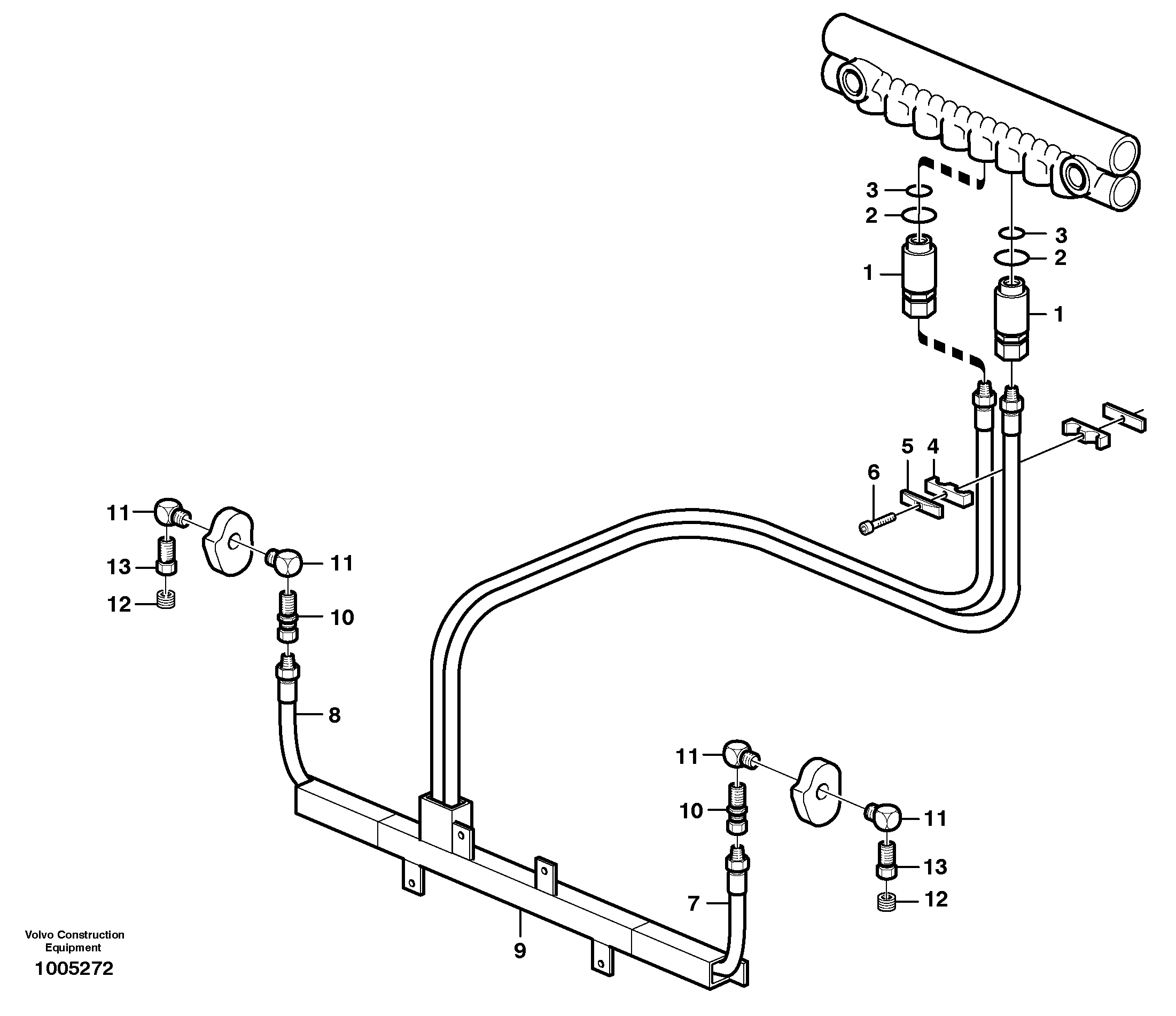 Central lubrication,tool bar  82355 — volvo parts diagram