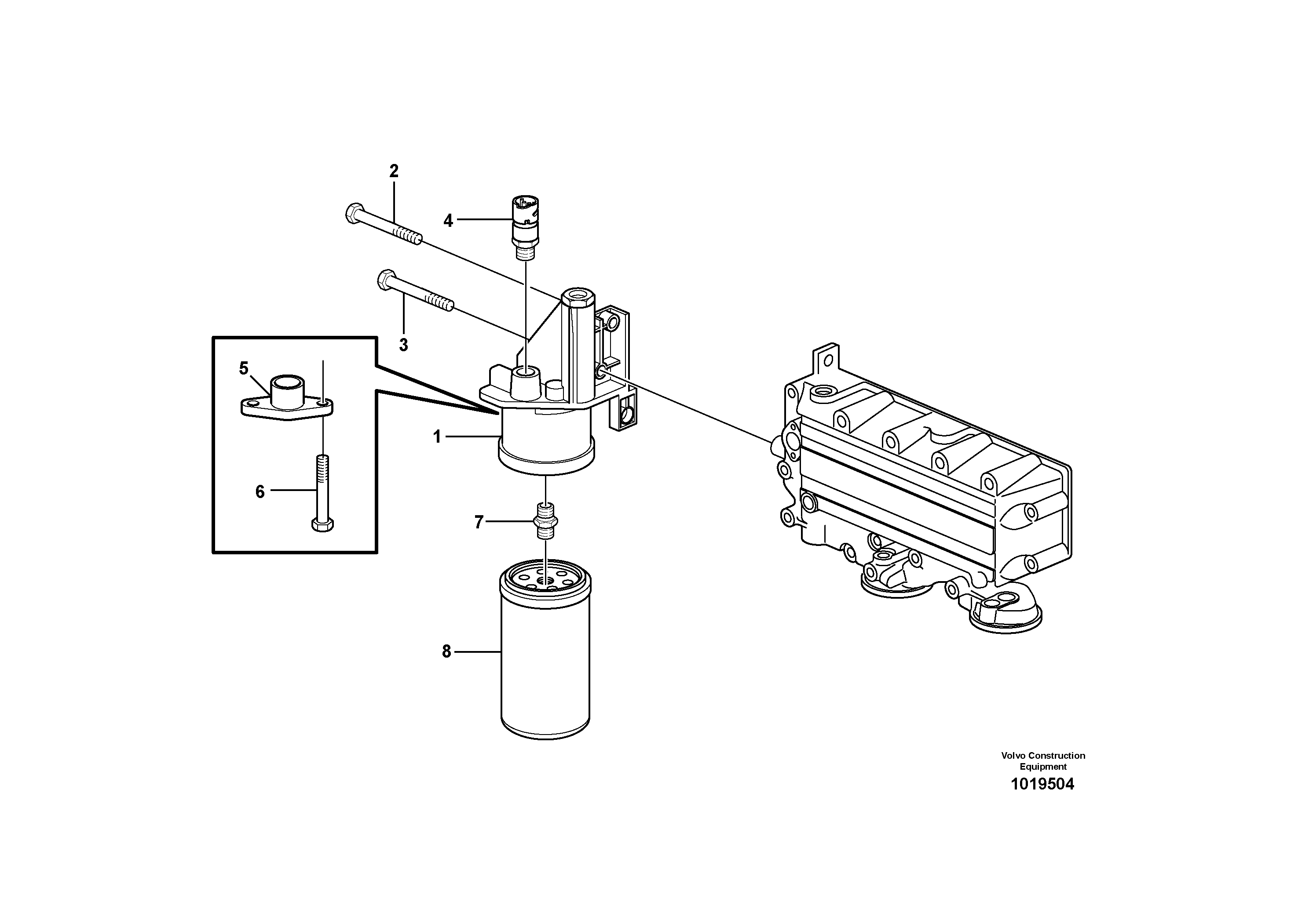 Fuel filter — volvo parts diagram