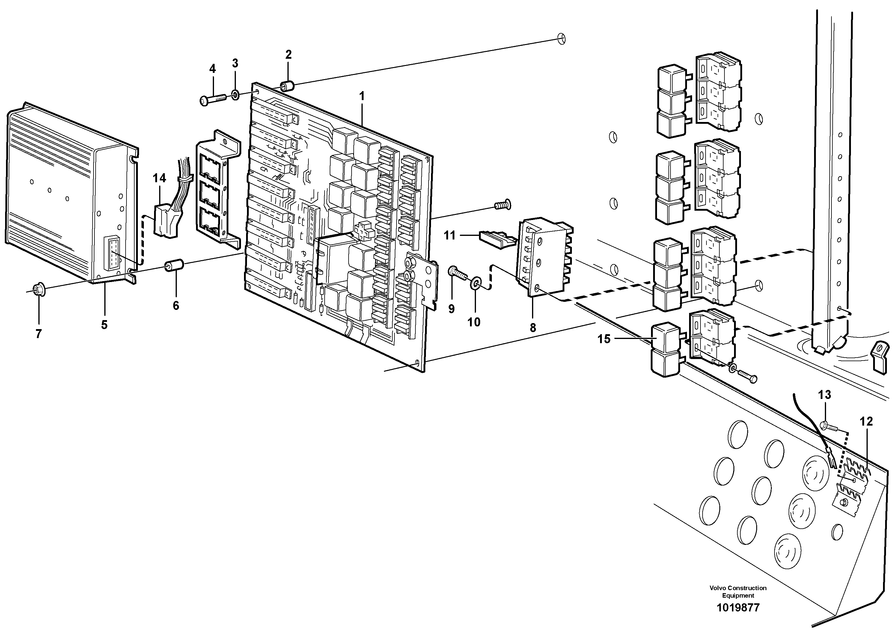 Electrical distribution box — volvo parts diagram