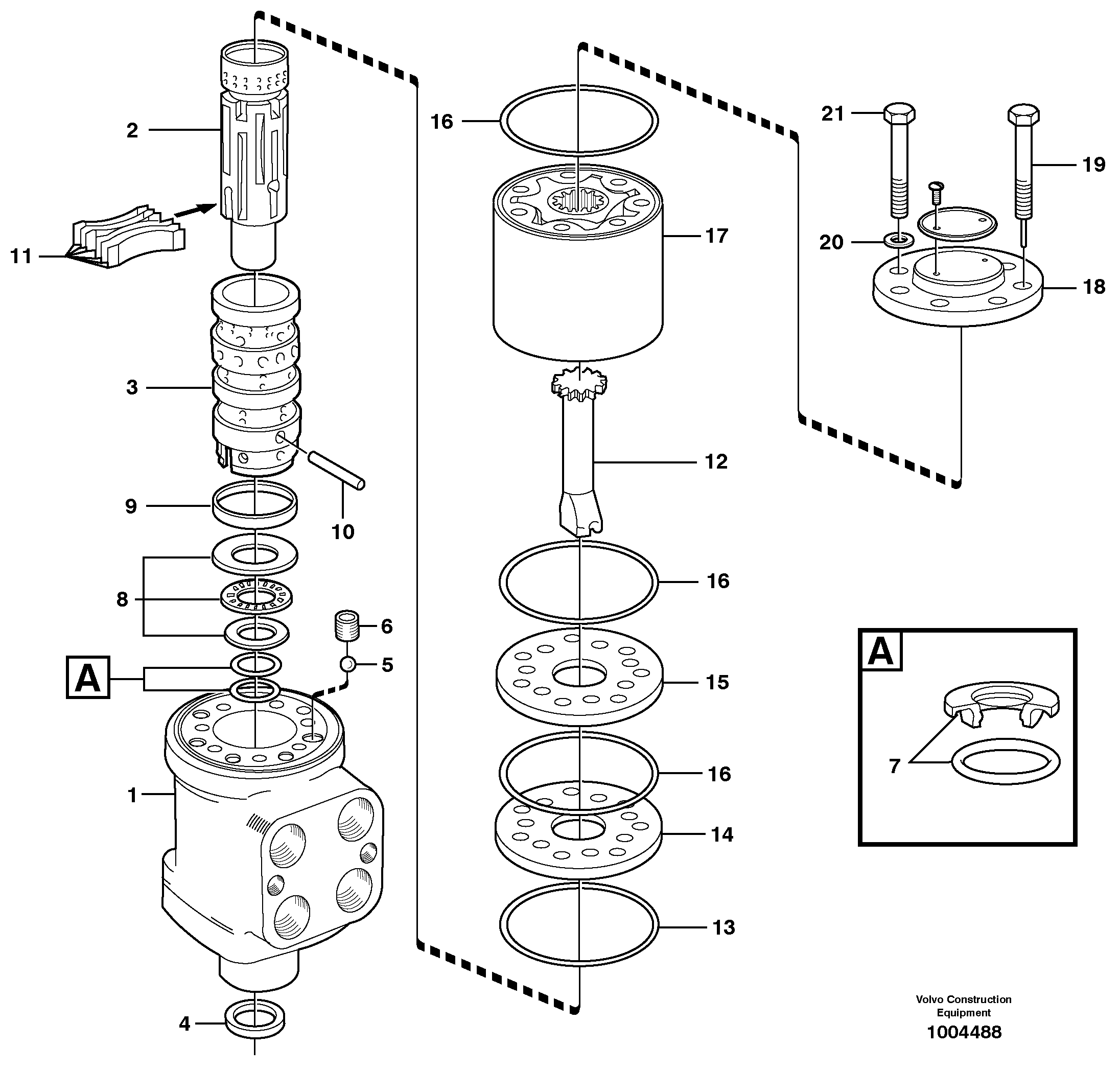 Steering unit — volvo parts diagram