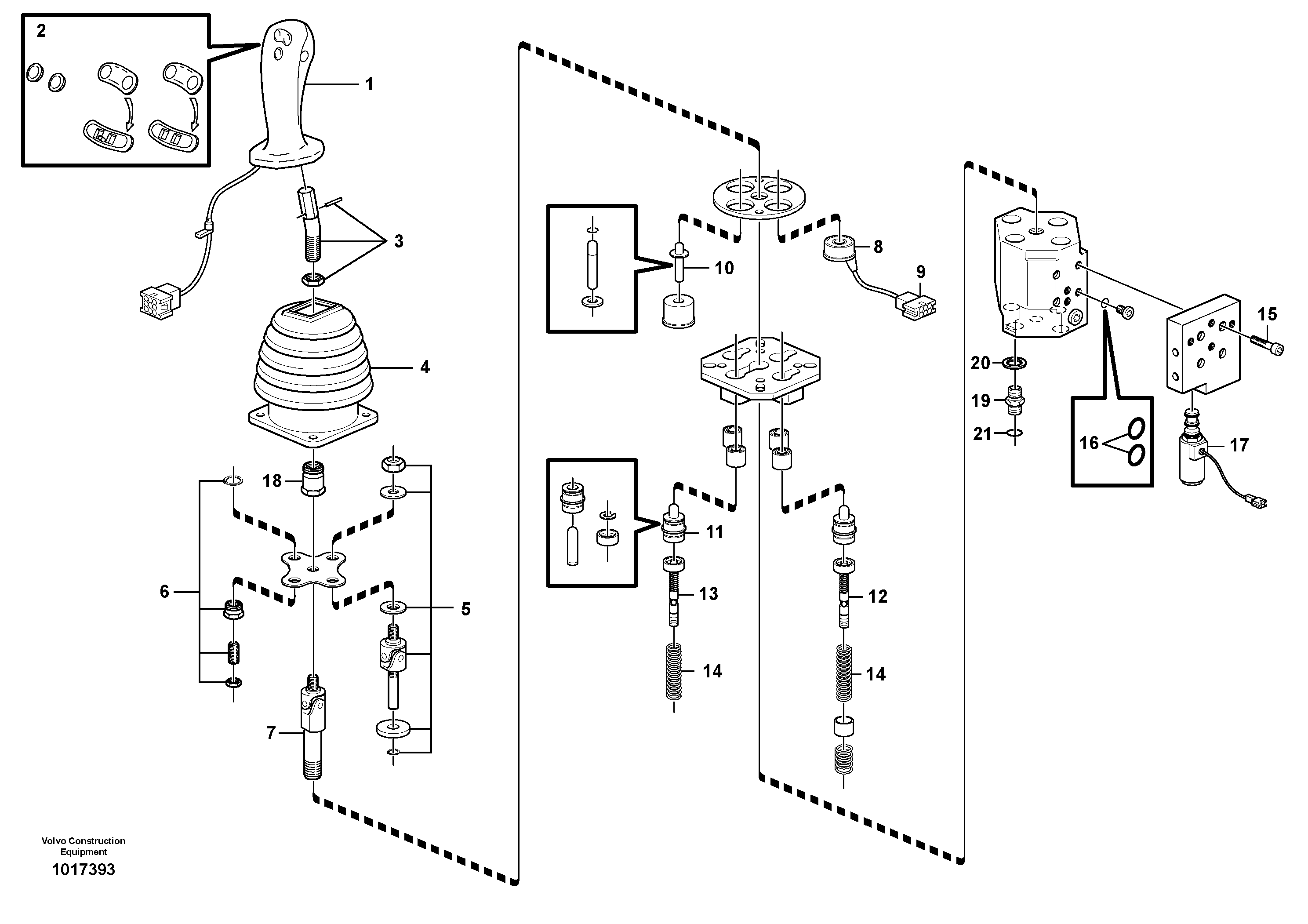 Servo valve, single levercontrol — volvo parts diagram