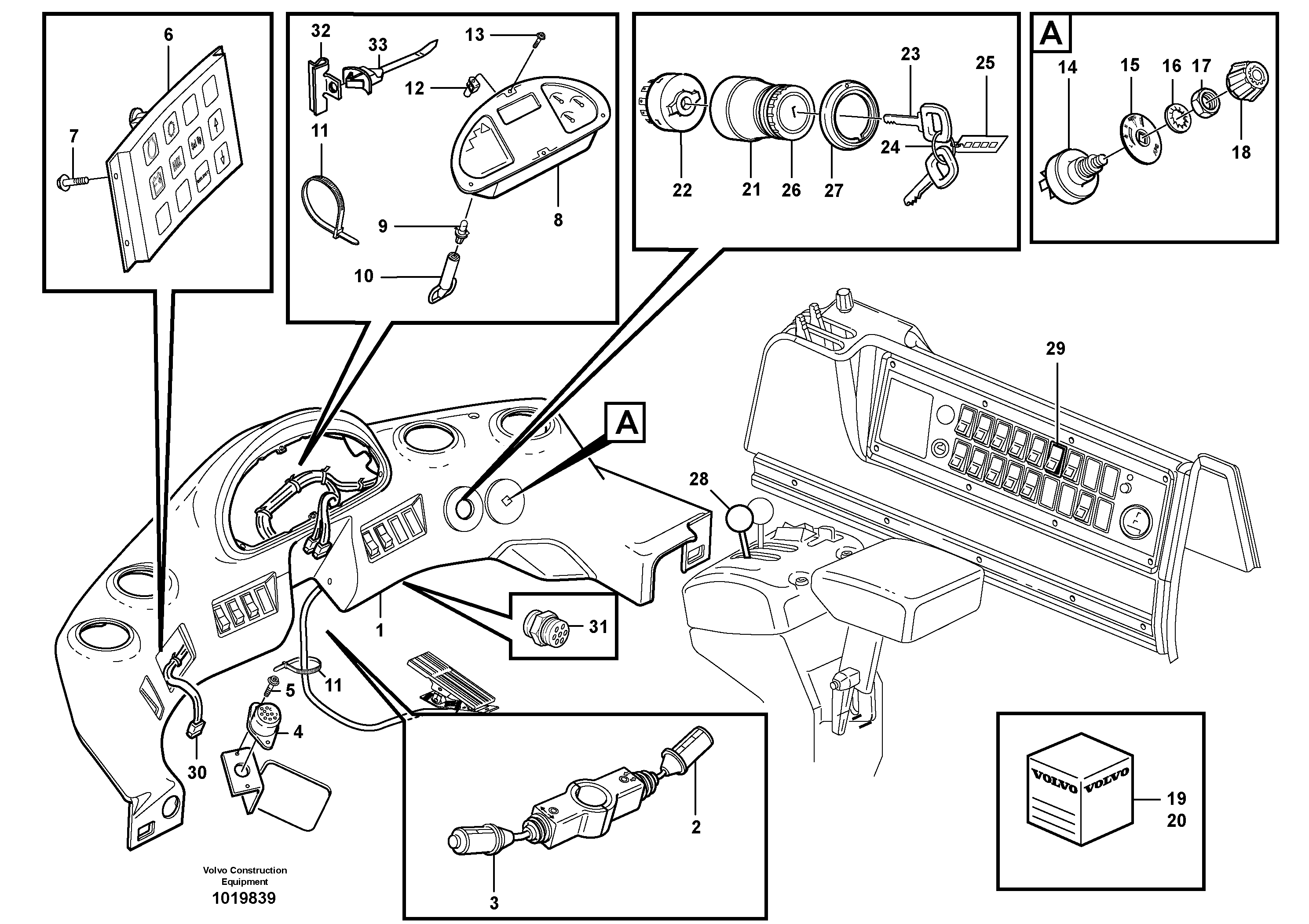 Instrument panel — volvo parts diagram