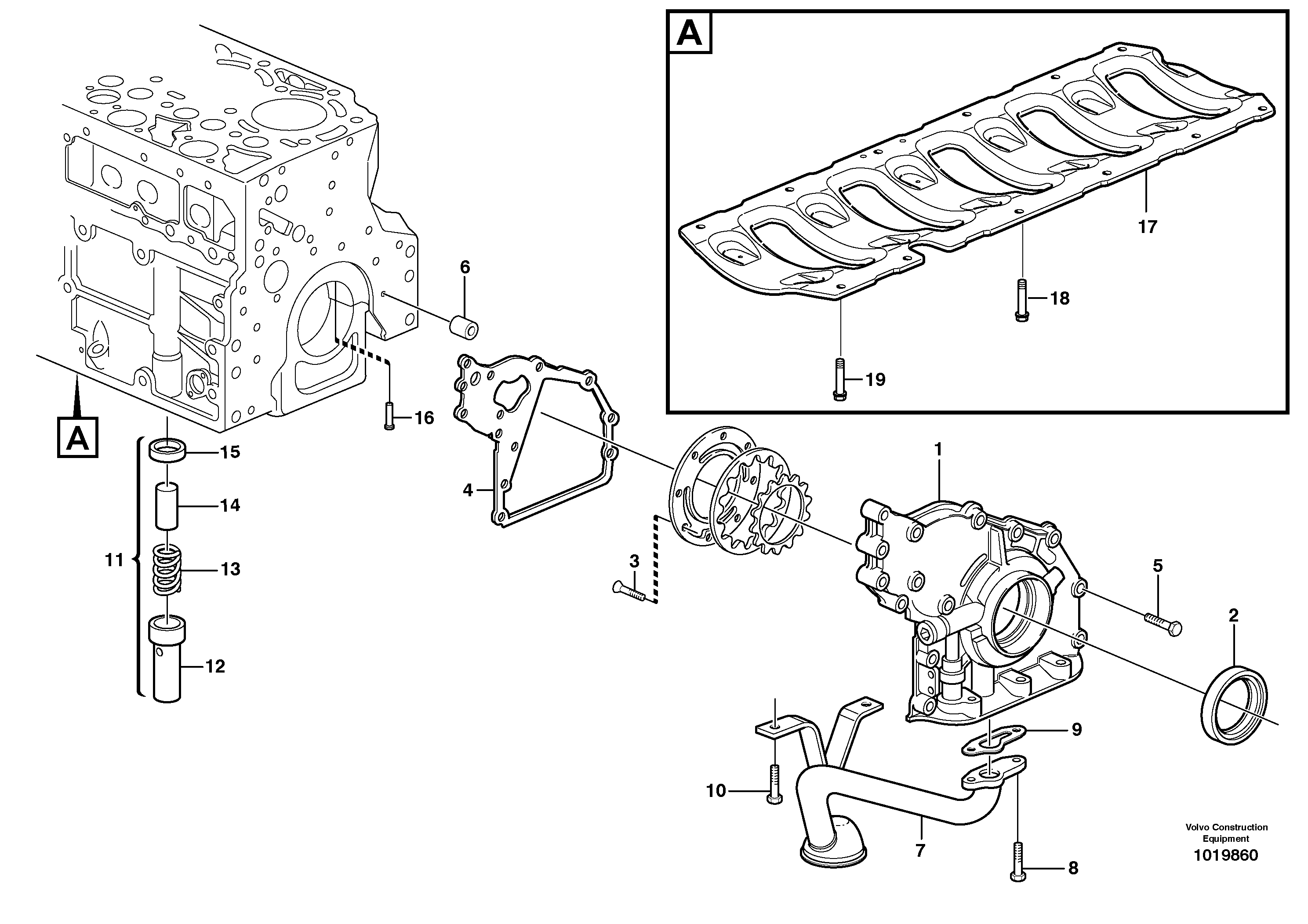 Lubricating oil system — volvo parts diagram