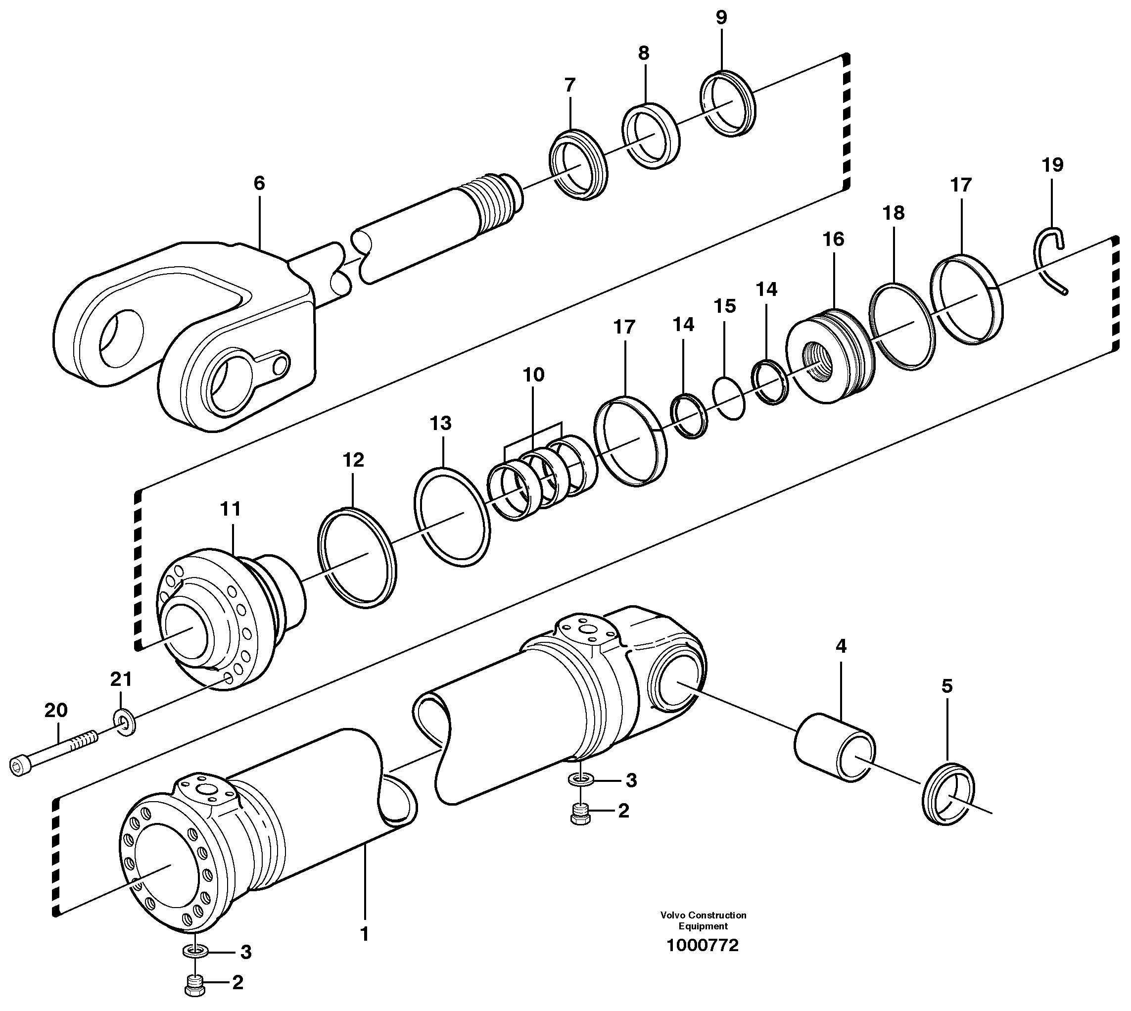 Hydraulic cylinder, lifting — volvo parts diagram