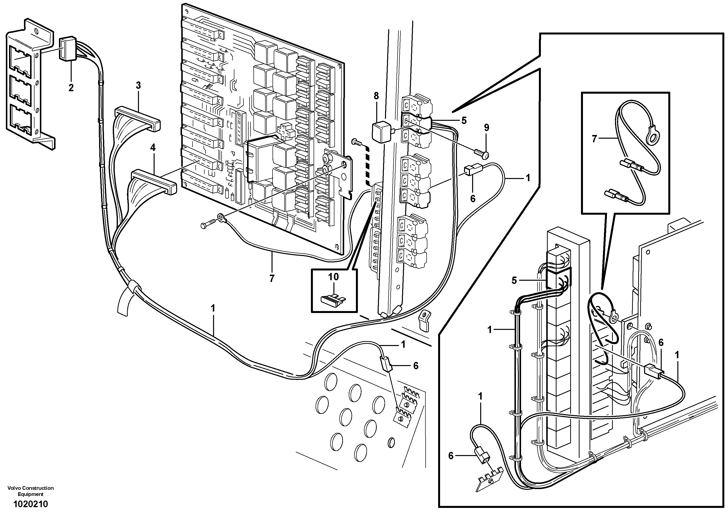 Cable harness, automatic back-up light  82307 — volvo parts diagram