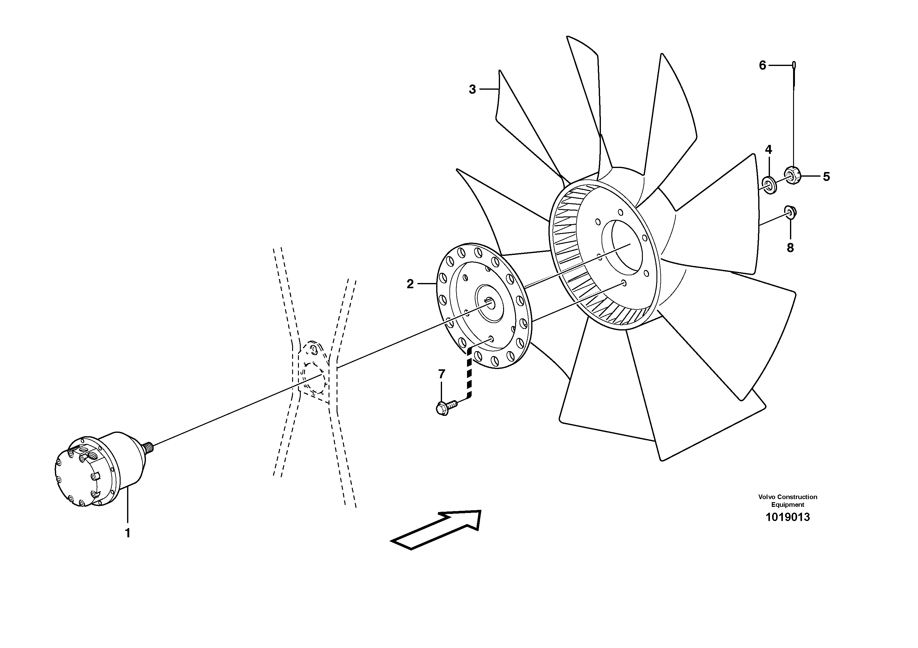 Fan and fan housing — volvo parts diagram