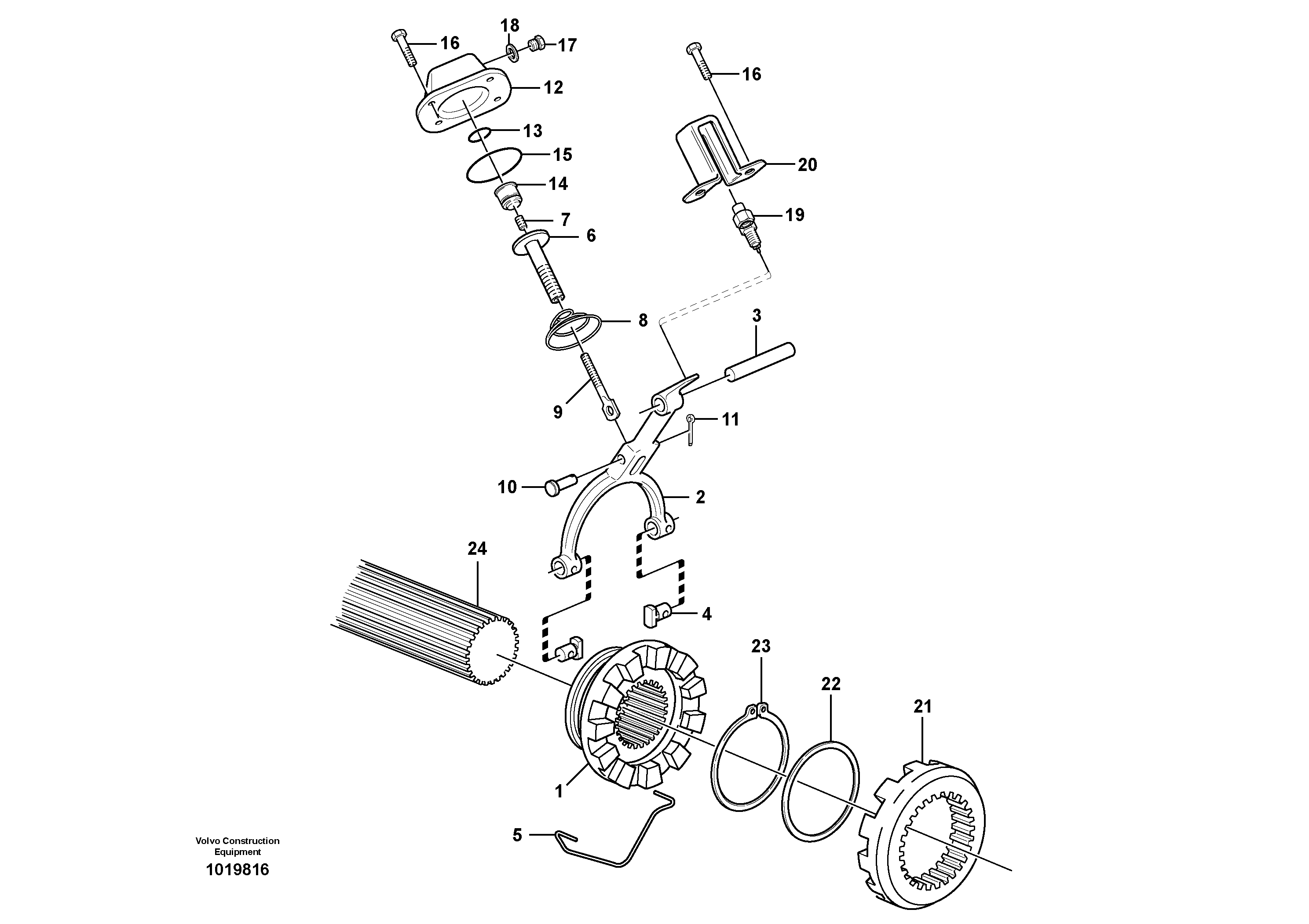 Differential lock — volvo parts diagram