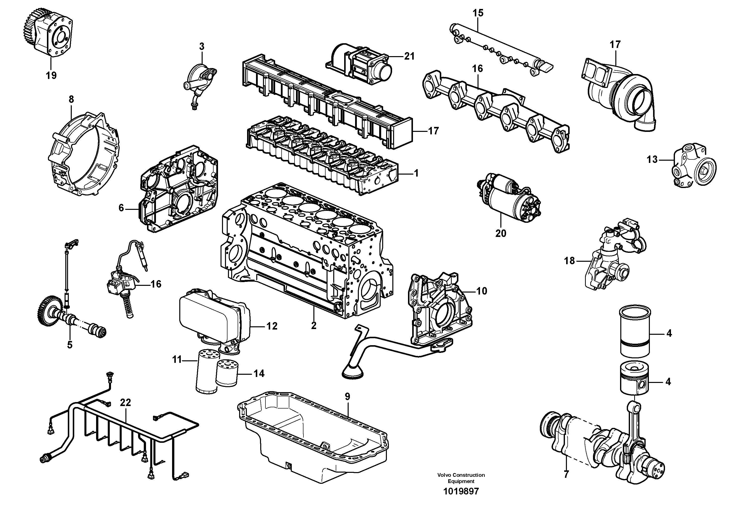 Engine — volvo parts diagram