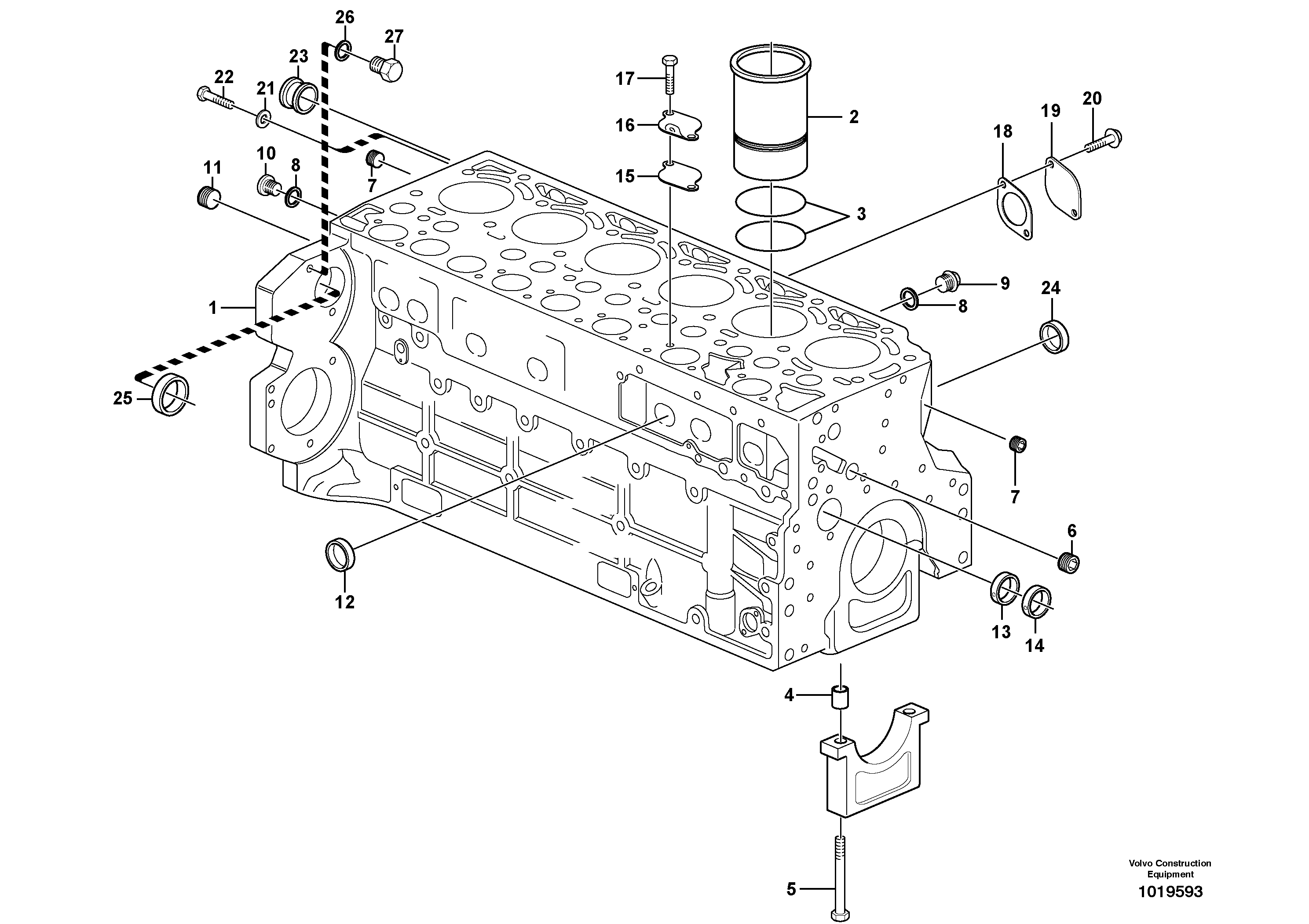 Cylinder block — volvo parts diagram