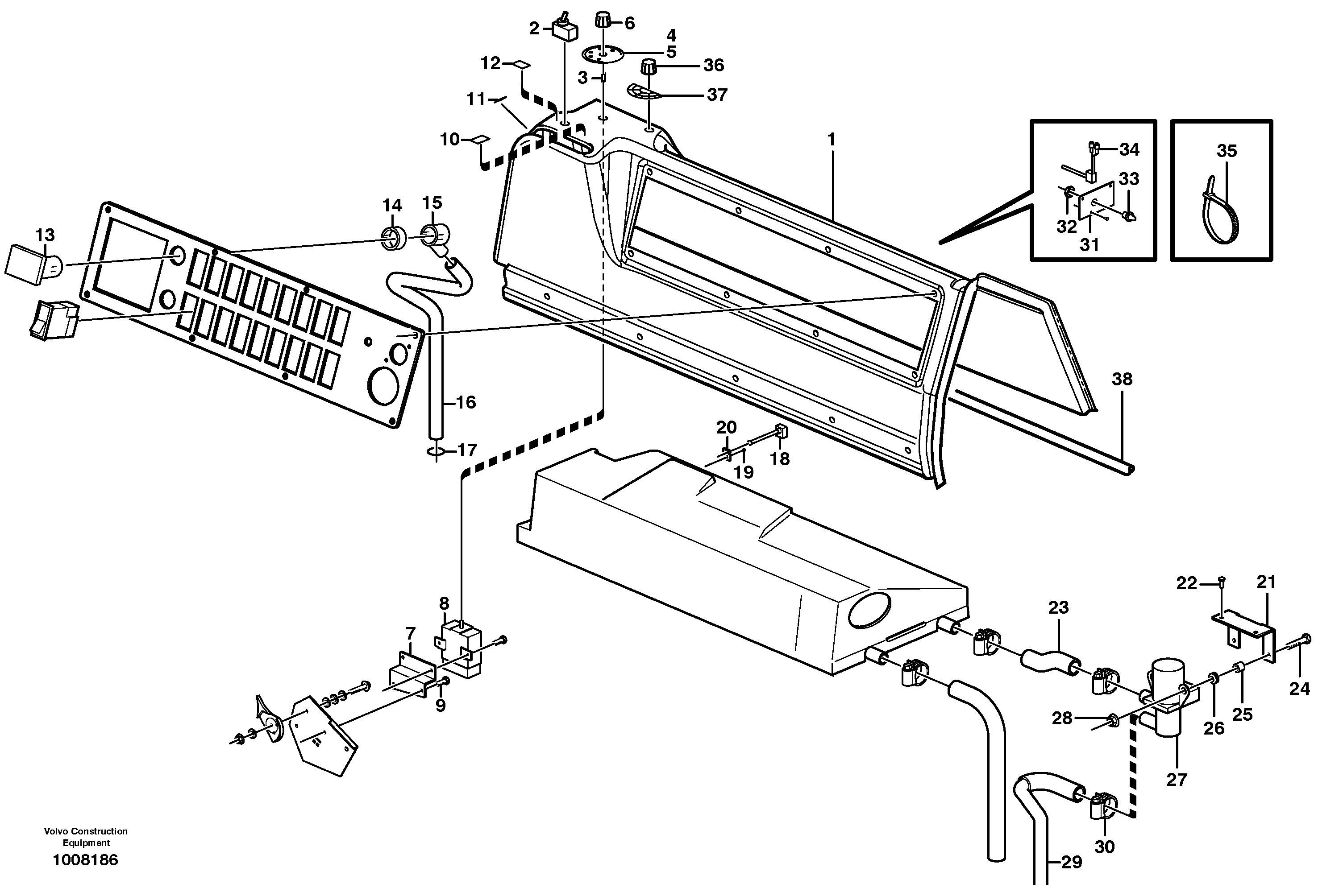 Automatic temperature control.  82547, 82980, 82983 — volvo parts diagram