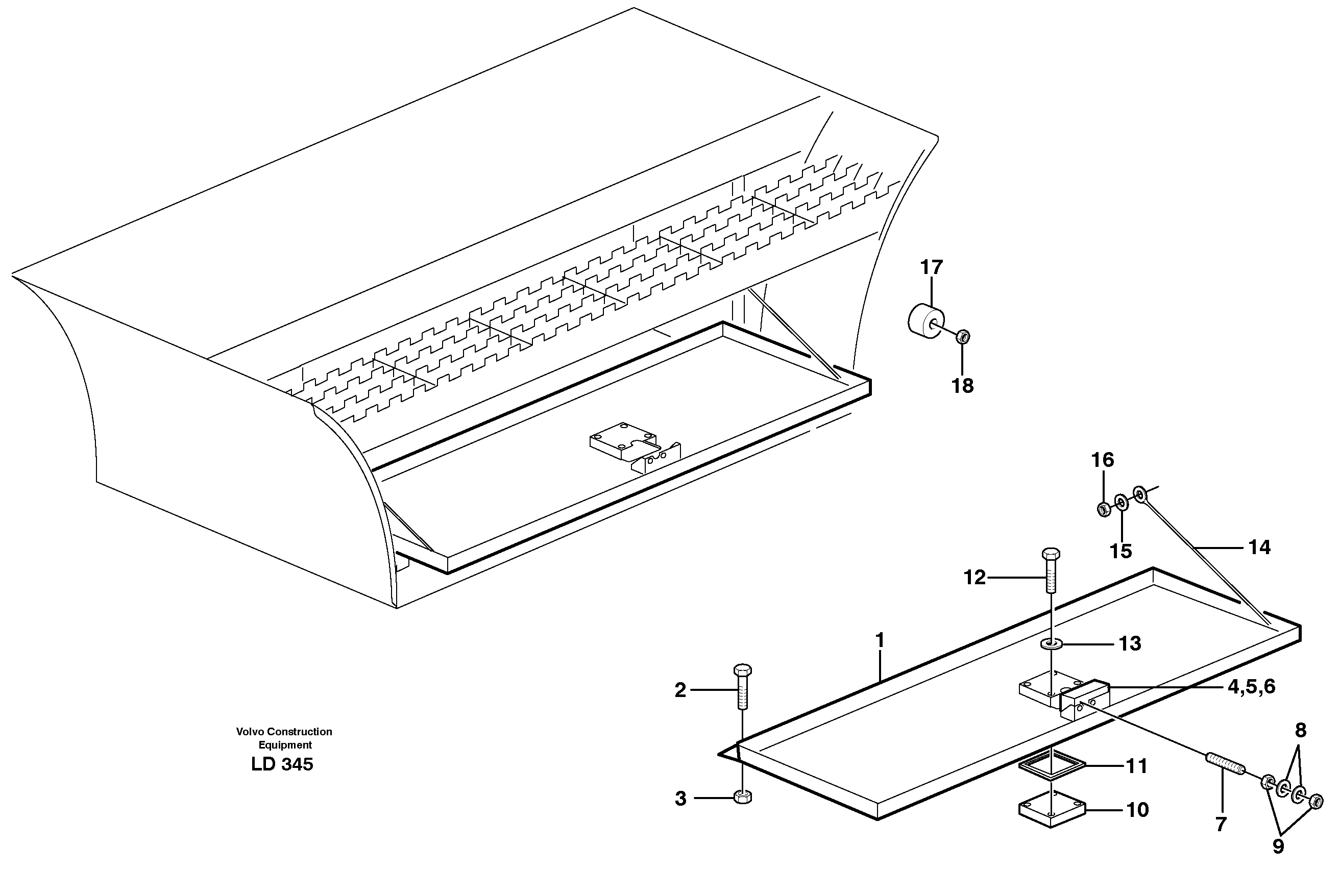 Tool box  14302780, 14302901, SER NO - 1796 — volvo parts diagram